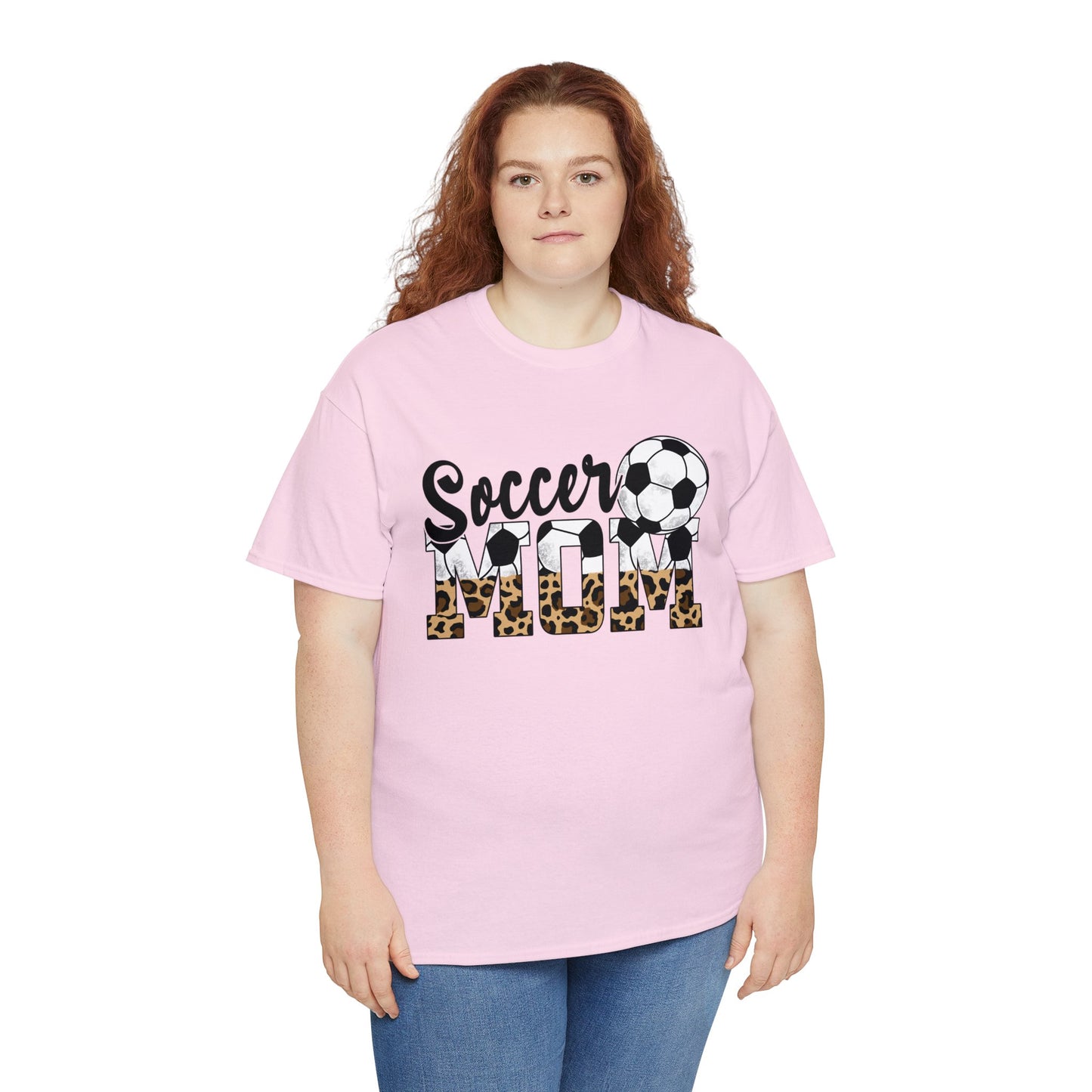 Soccer MOM Leopard print Unisex Heavy Cotton Tee