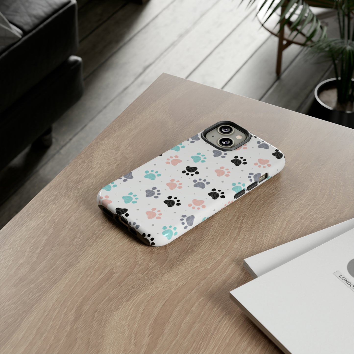 Pretty Pastel Paw Prints Tough Phone Cases