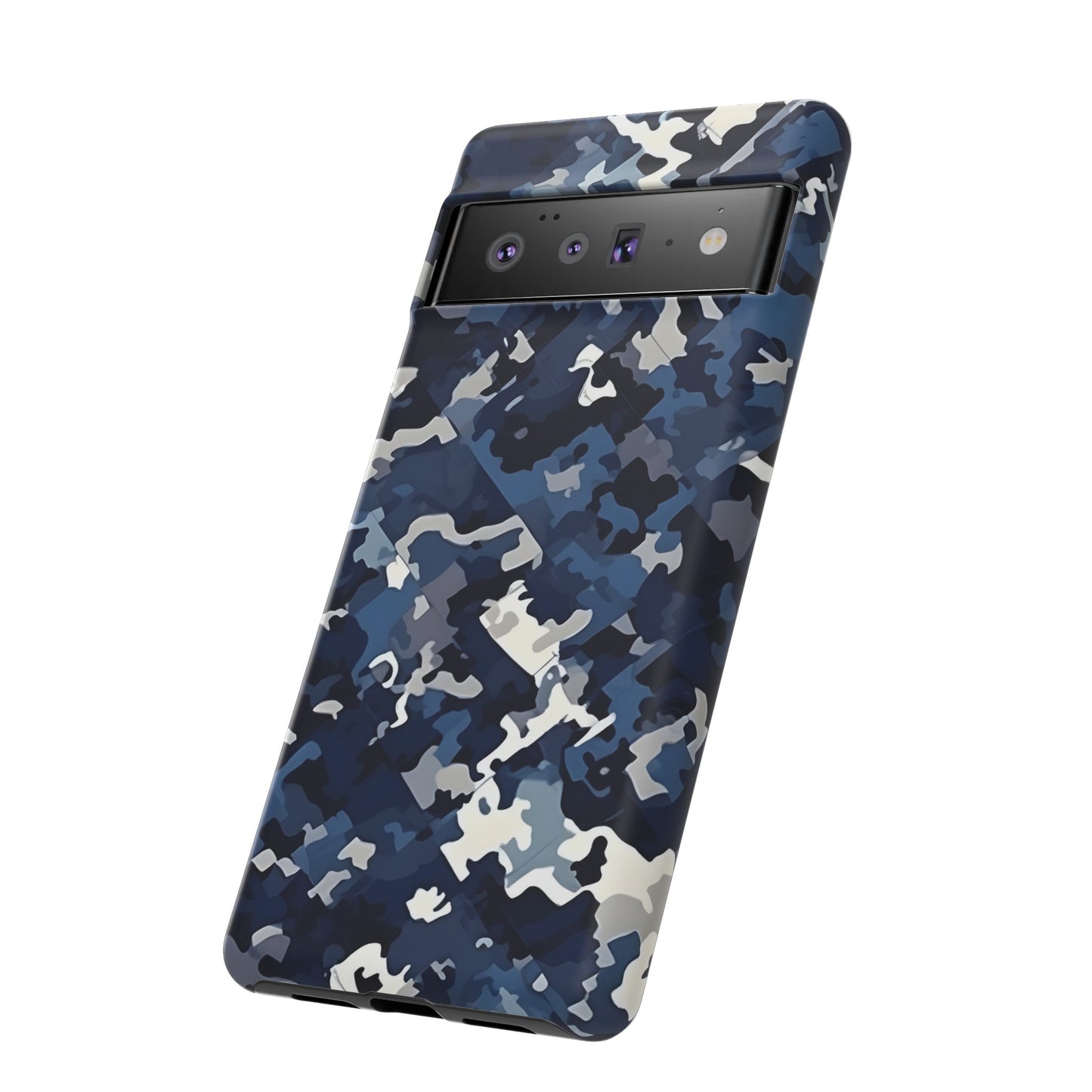 Blue Camo Inspired Tough Phone Cases