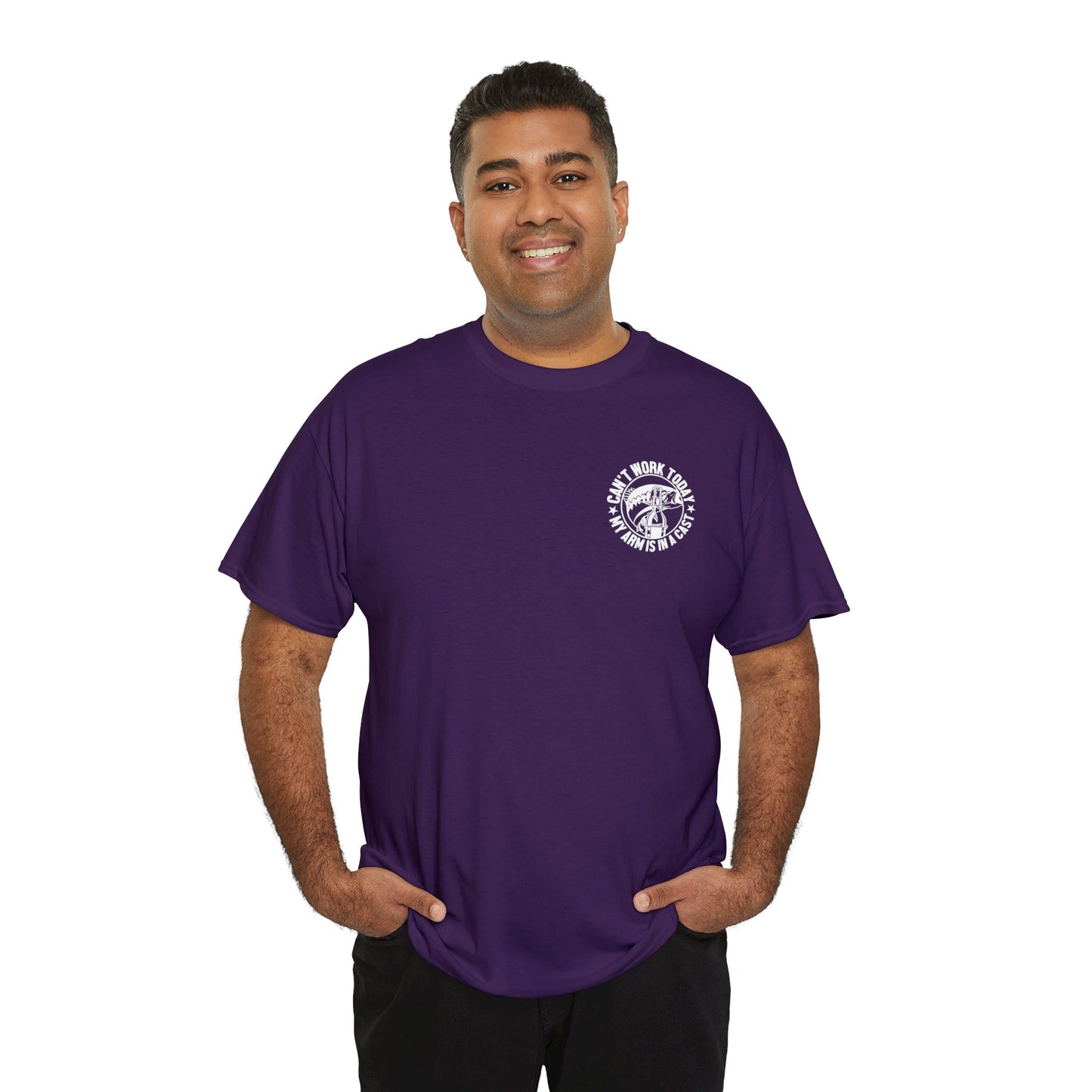 Cant Work Today My Arm Is In A Cast Unisex Heavy Cotton Tee