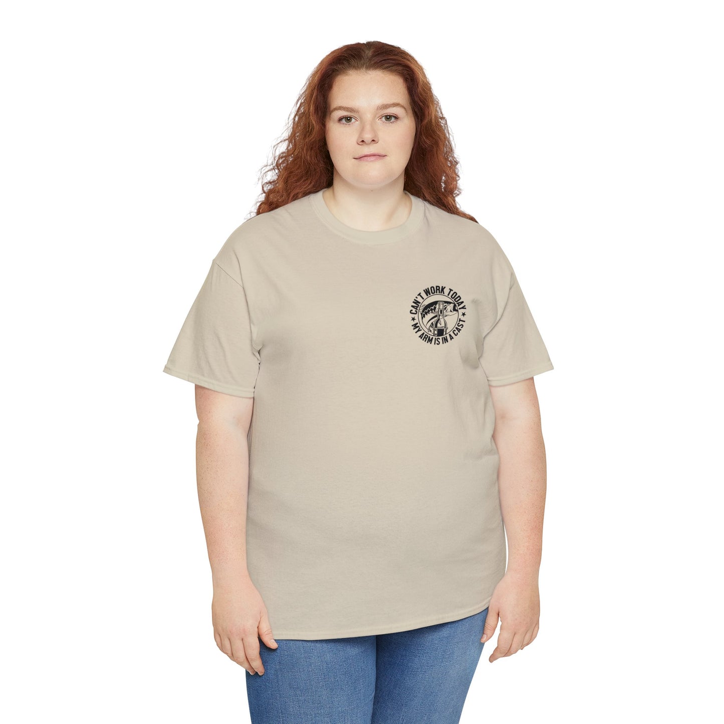 Cant Work Today My Arm Is In A Cast Unisex Heavy Cotton Tee