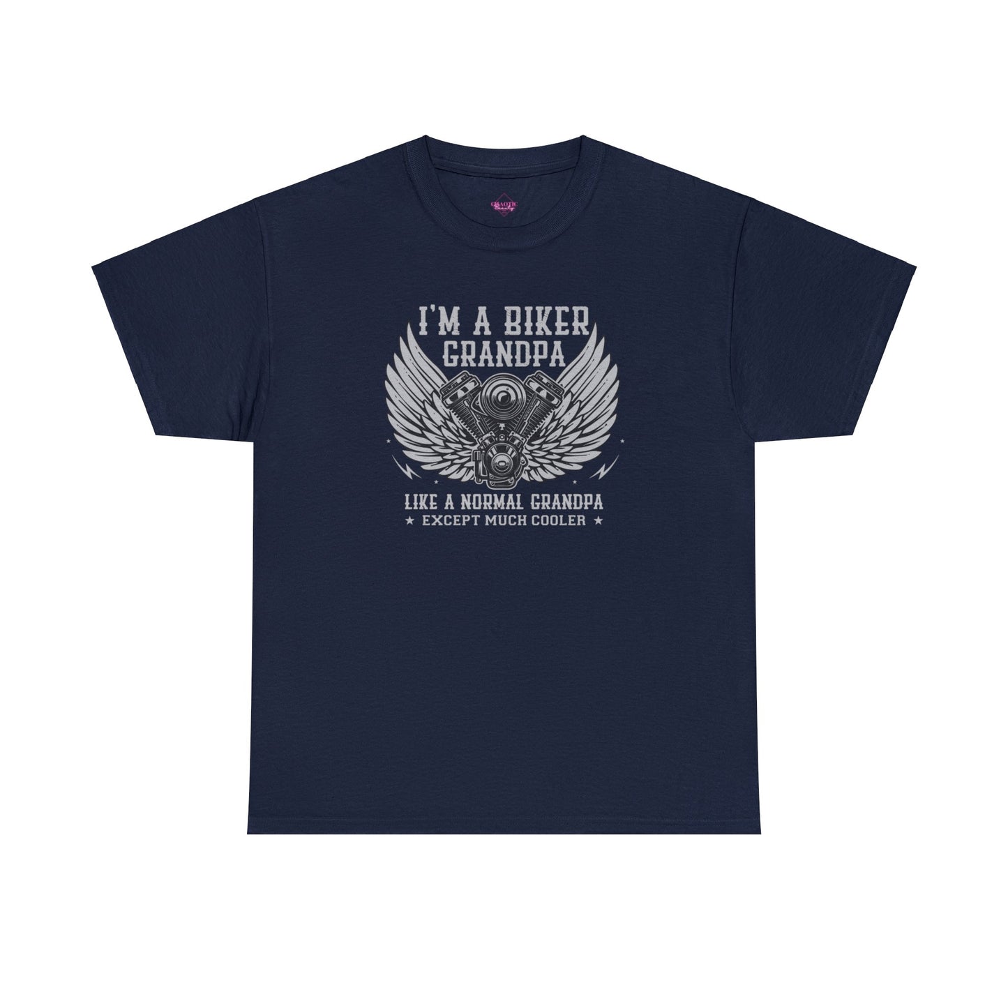 Im a Biker Grandpa LIke a Normal Grandpa Except Much Cooler  Unisex Heavy Cotton Tee