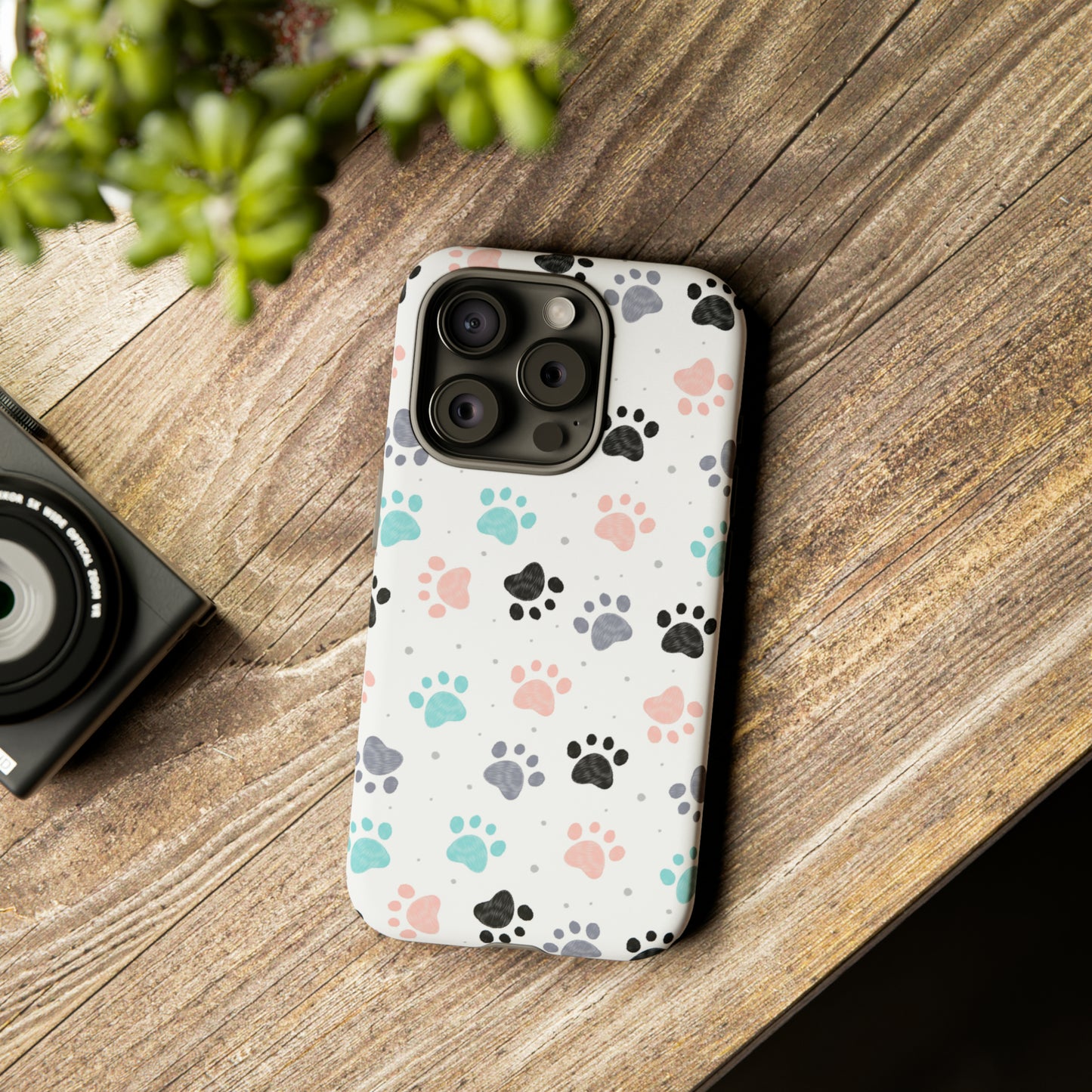 Pretty Pastel Paw Prints Tough Phone Cases
