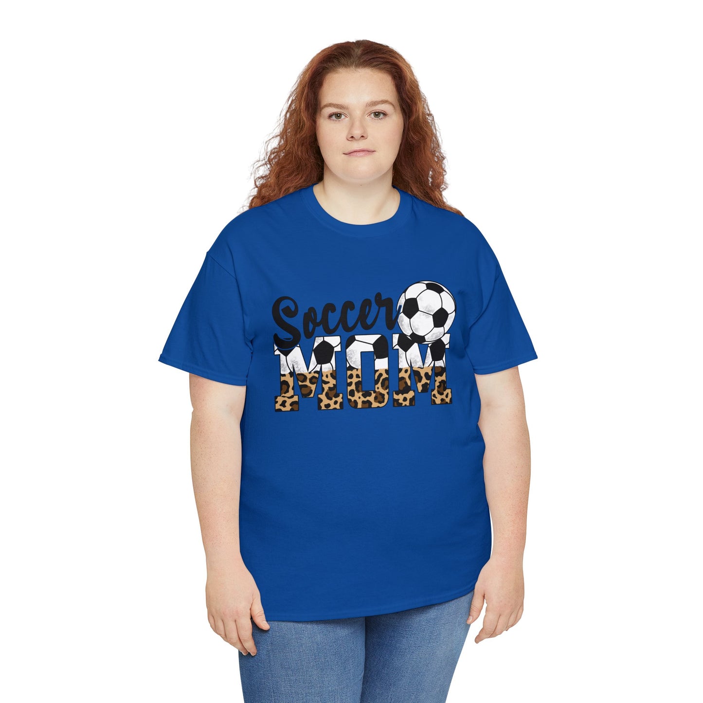 Soccer MOM Leopard print Unisex Heavy Cotton Tee