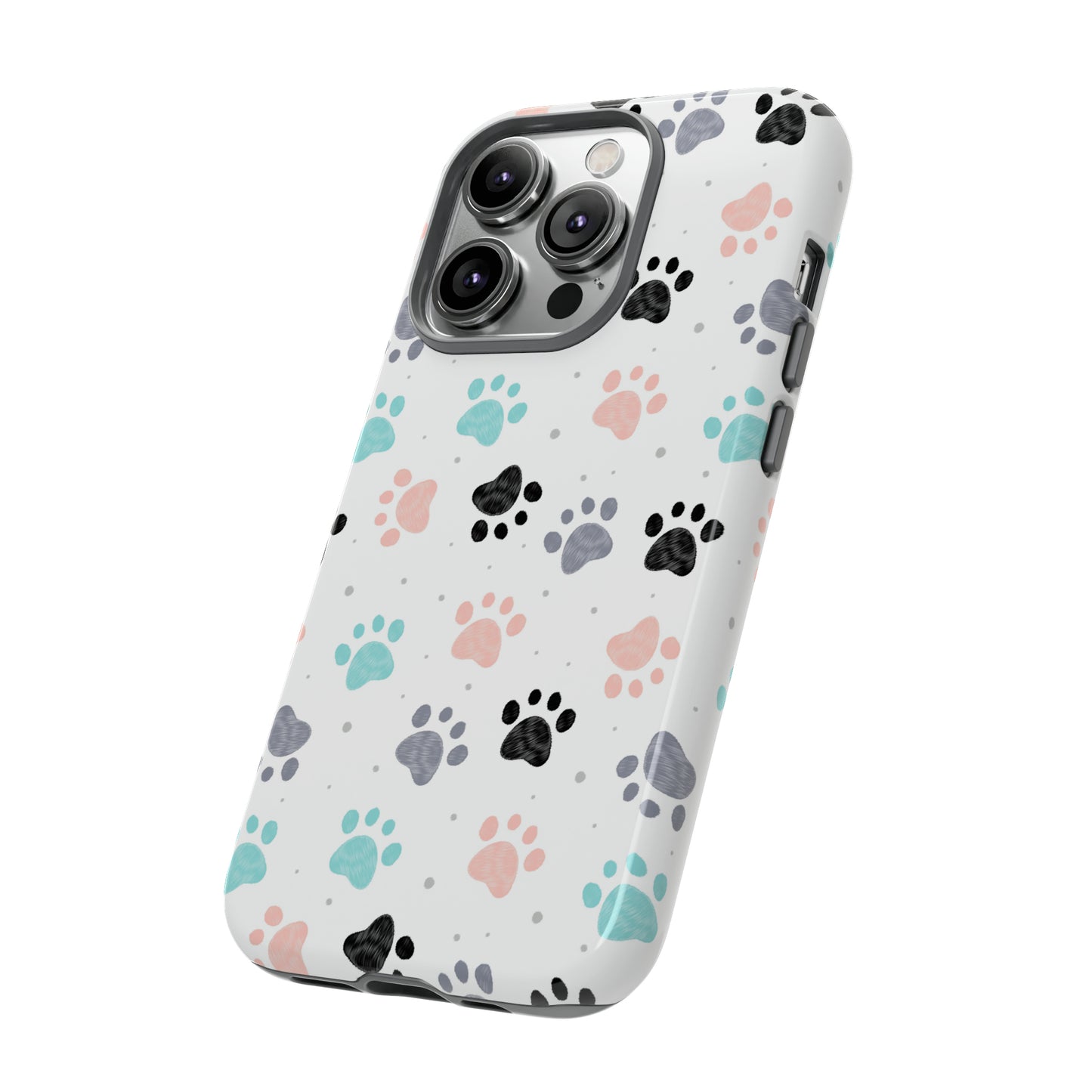 Pretty Pastel Paw Prints Tough Phone Cases