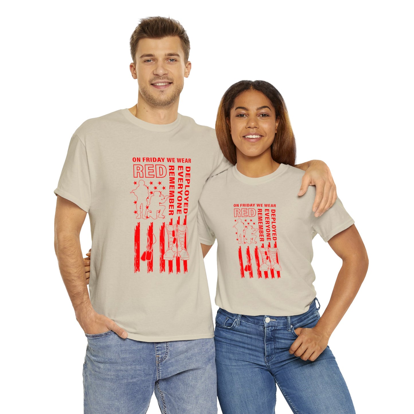 I Wear R.E.D. on Fridays Unisex Heavy Cotton Tee