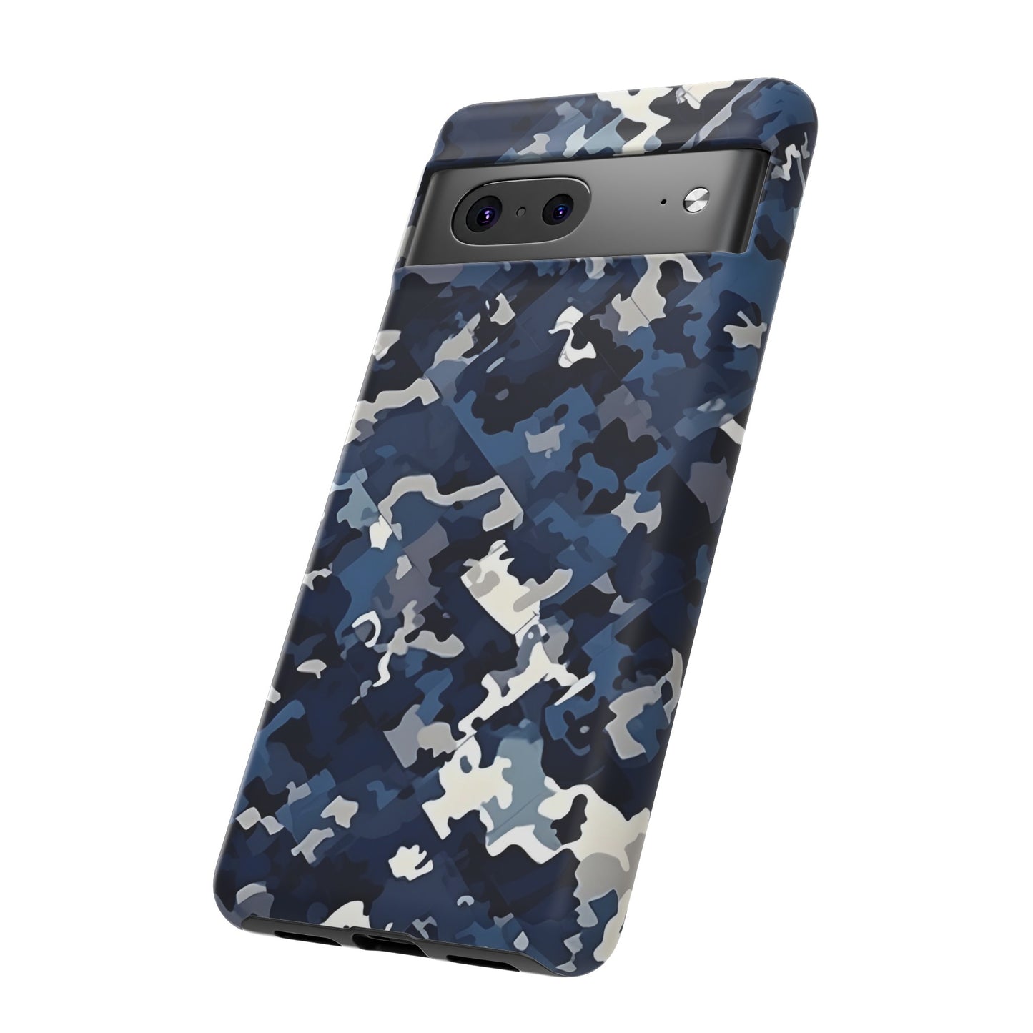 Blue Camo Inspired Tough Phone Cases