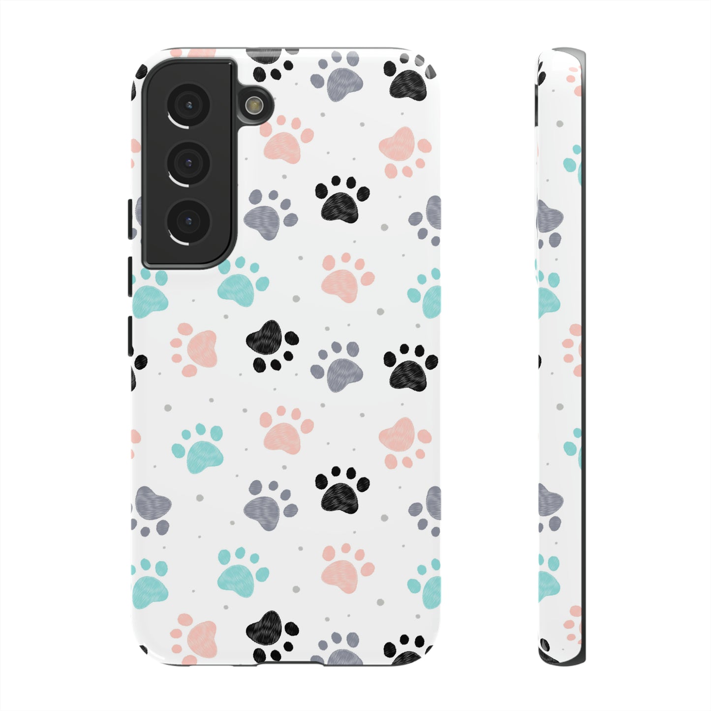 Pretty Pastel Paw Prints Tough Phone Cases