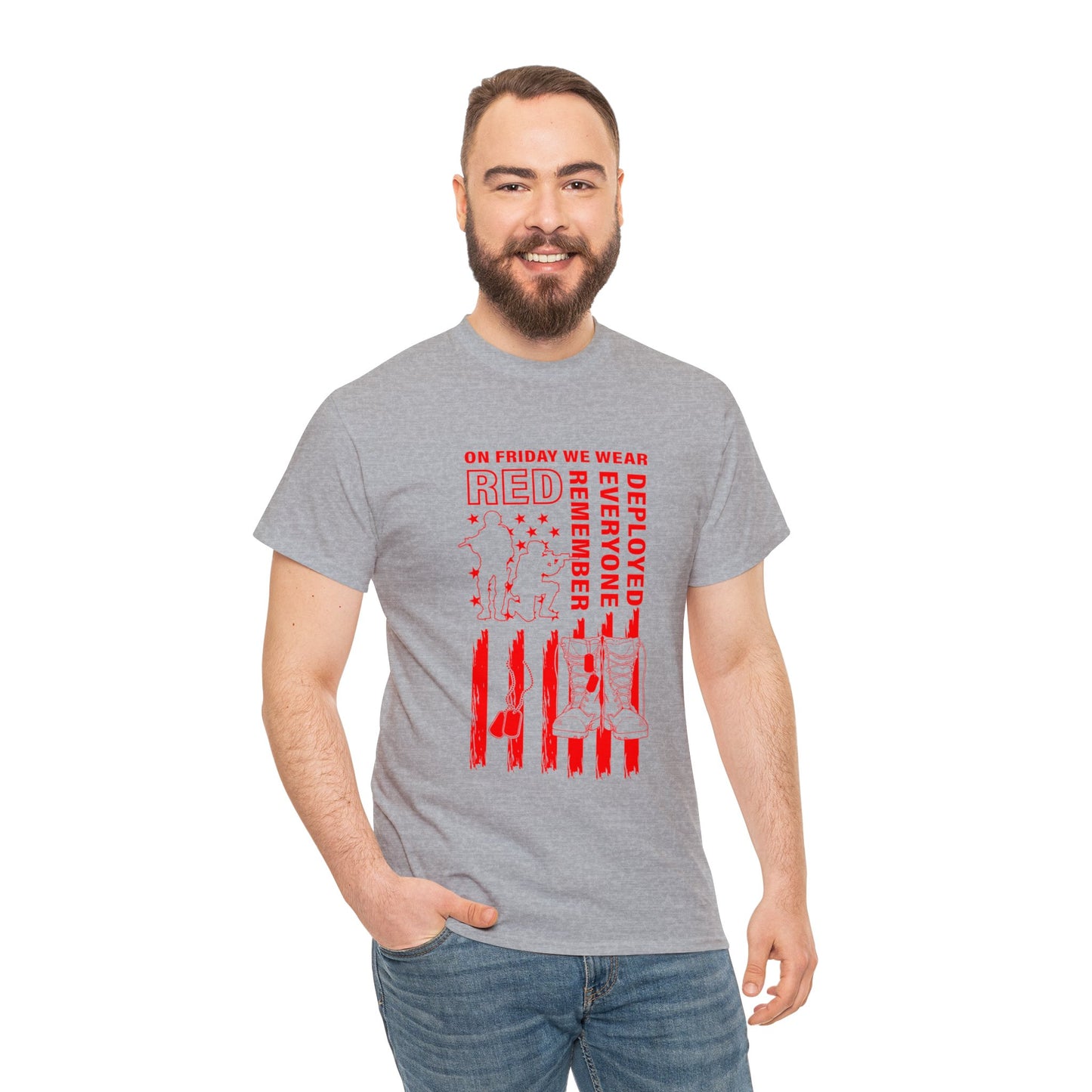 I Wear R.E.D. on Fridays Unisex Heavy Cotton Tee