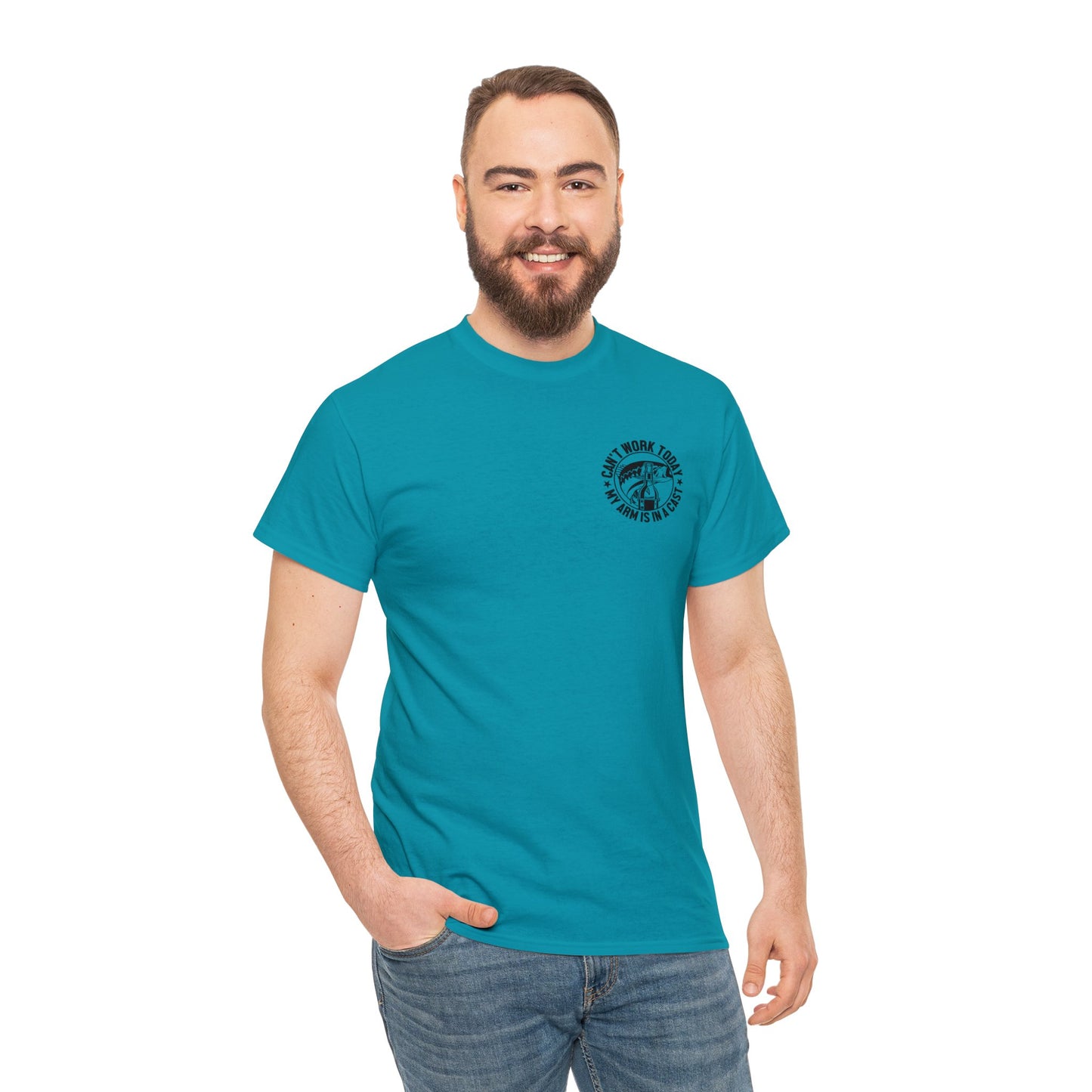Cant Work Today My Arm Is In A Cast Unisex Heavy Cotton Tee