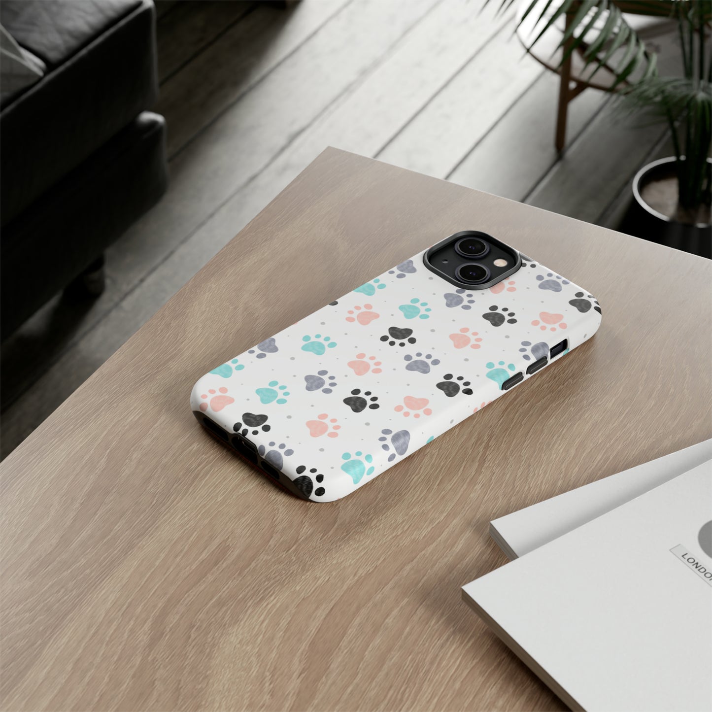 Pretty Pastel Paw Prints Tough Phone Cases
