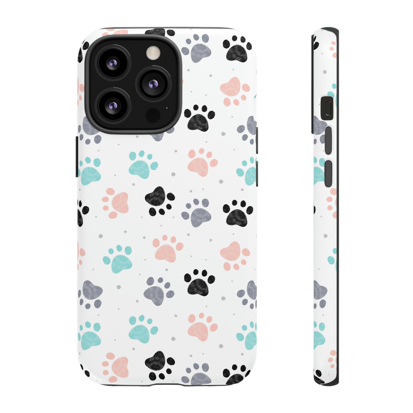 Pretty Pastel Paw Prints Tough Phone Cases