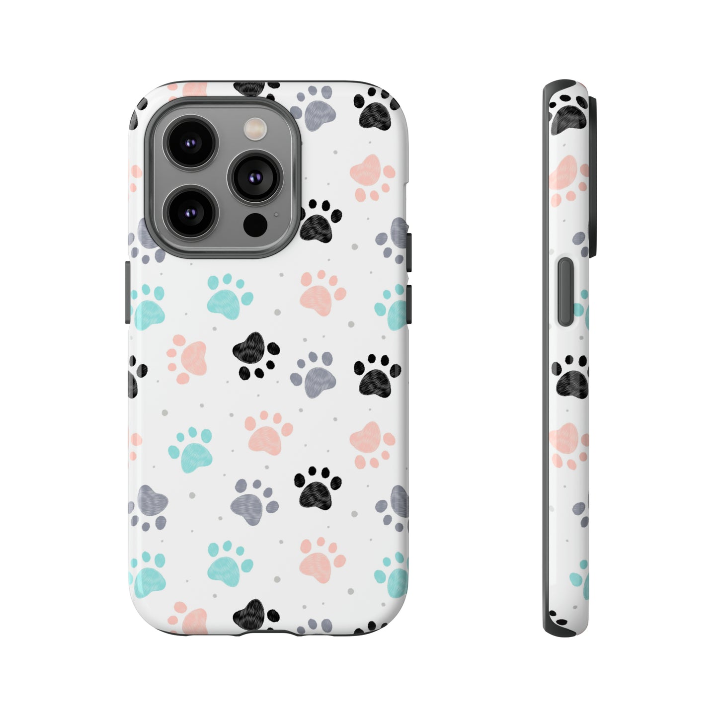 Pretty Pastel Paw Prints Tough Phone Cases