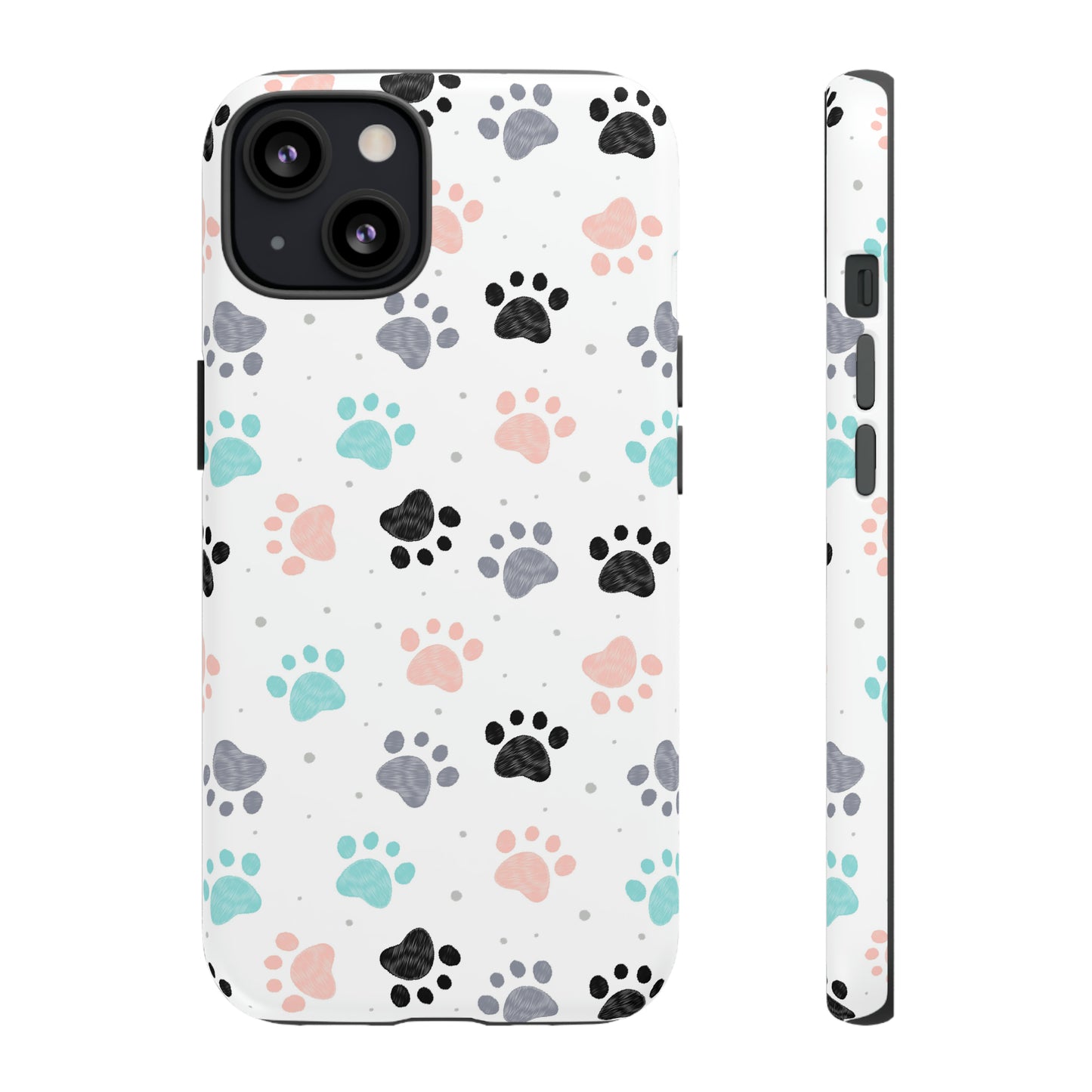 Pretty Pastel Paw Prints Tough Phone Cases