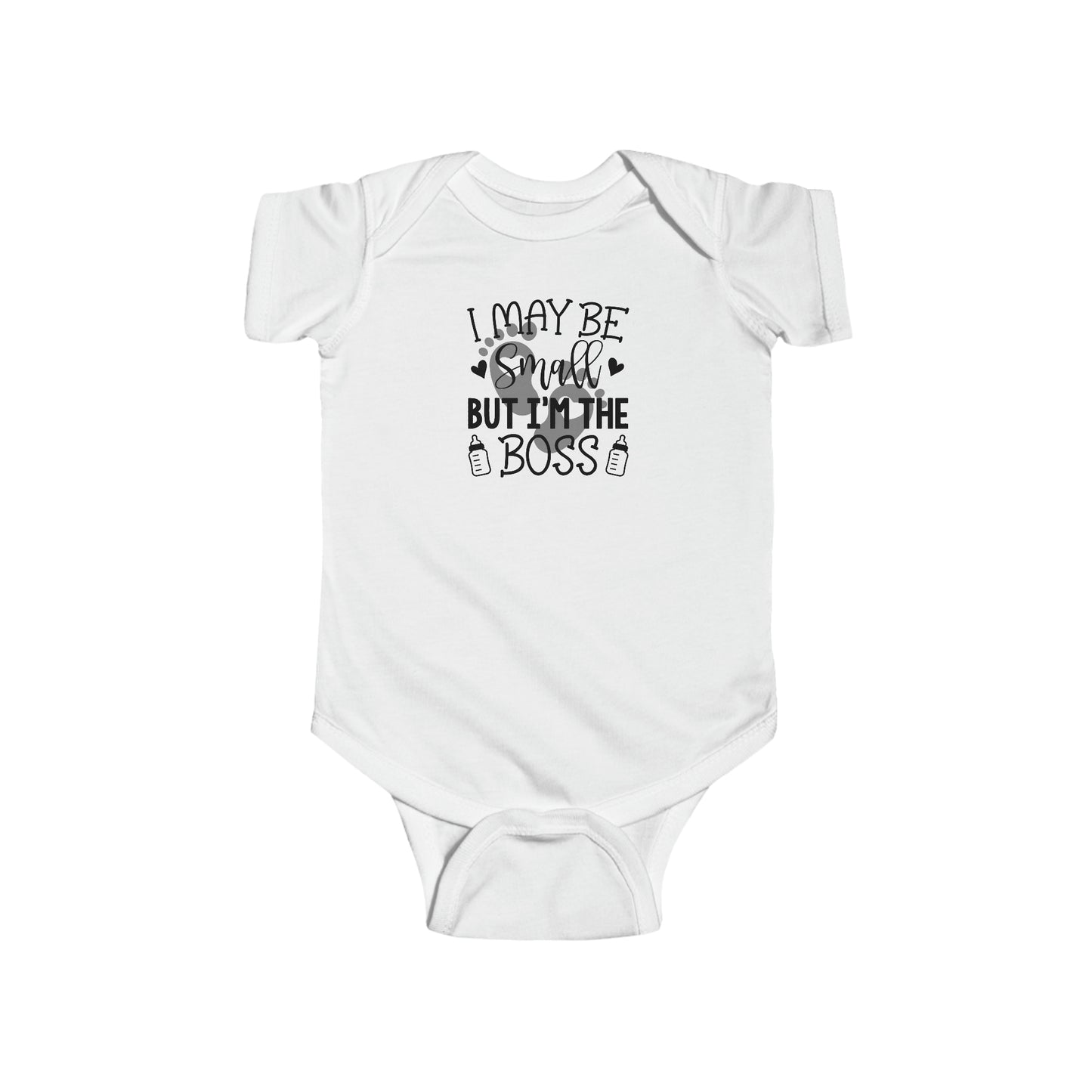 I May Be Small but Im the Boss Infant Fine Jersey Bodysuit
