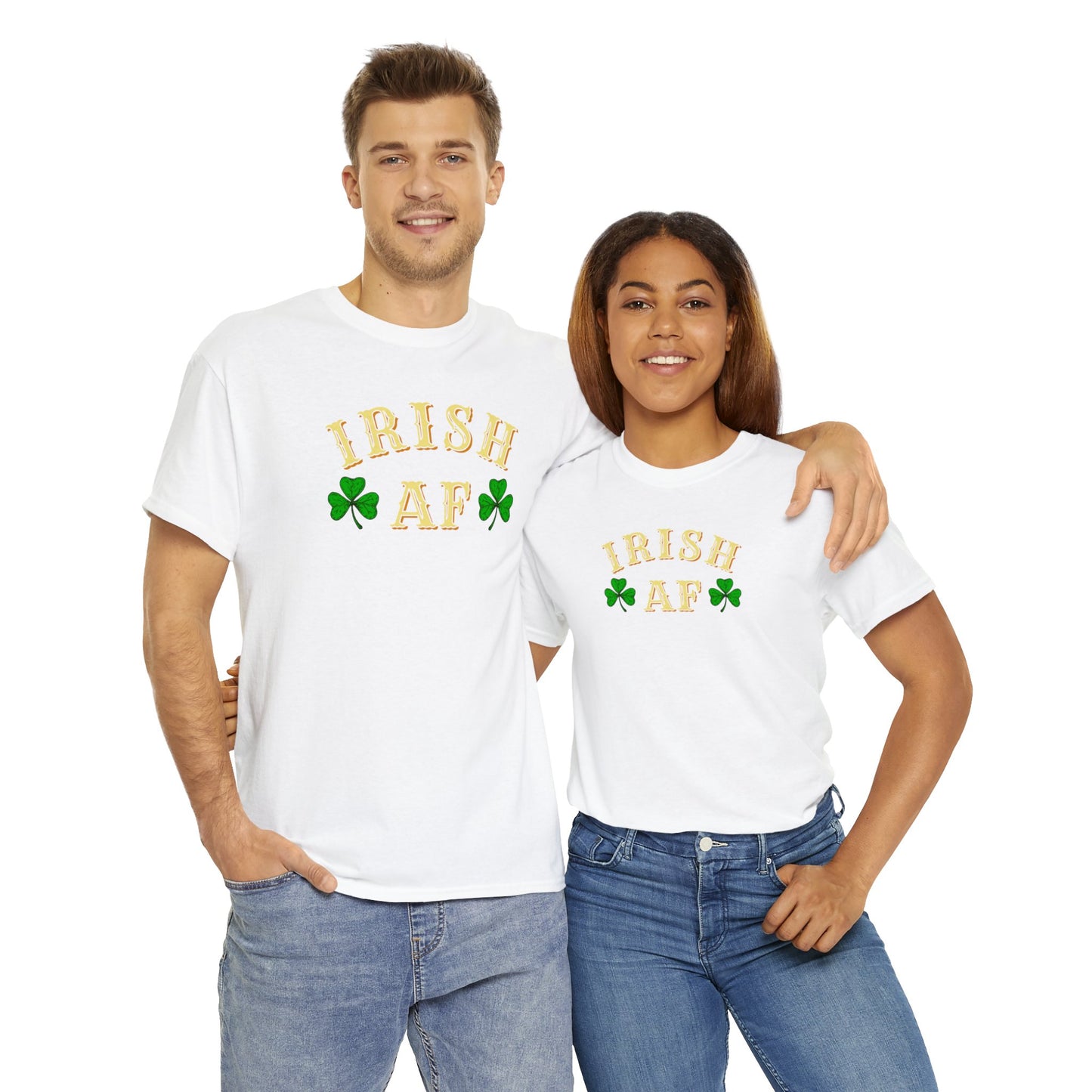 Irish AF St Patricks Day Unisex Heavy Cotton Tee