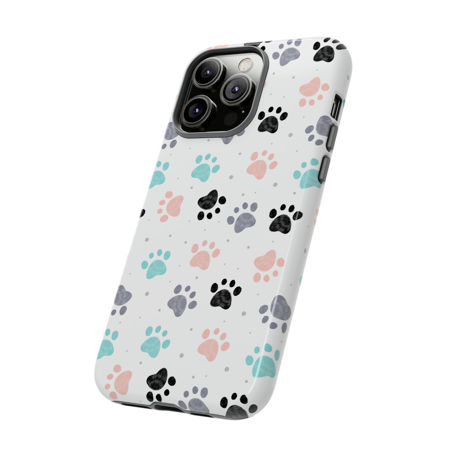 Pretty Pastel Paw Prints Tough Phone Cases