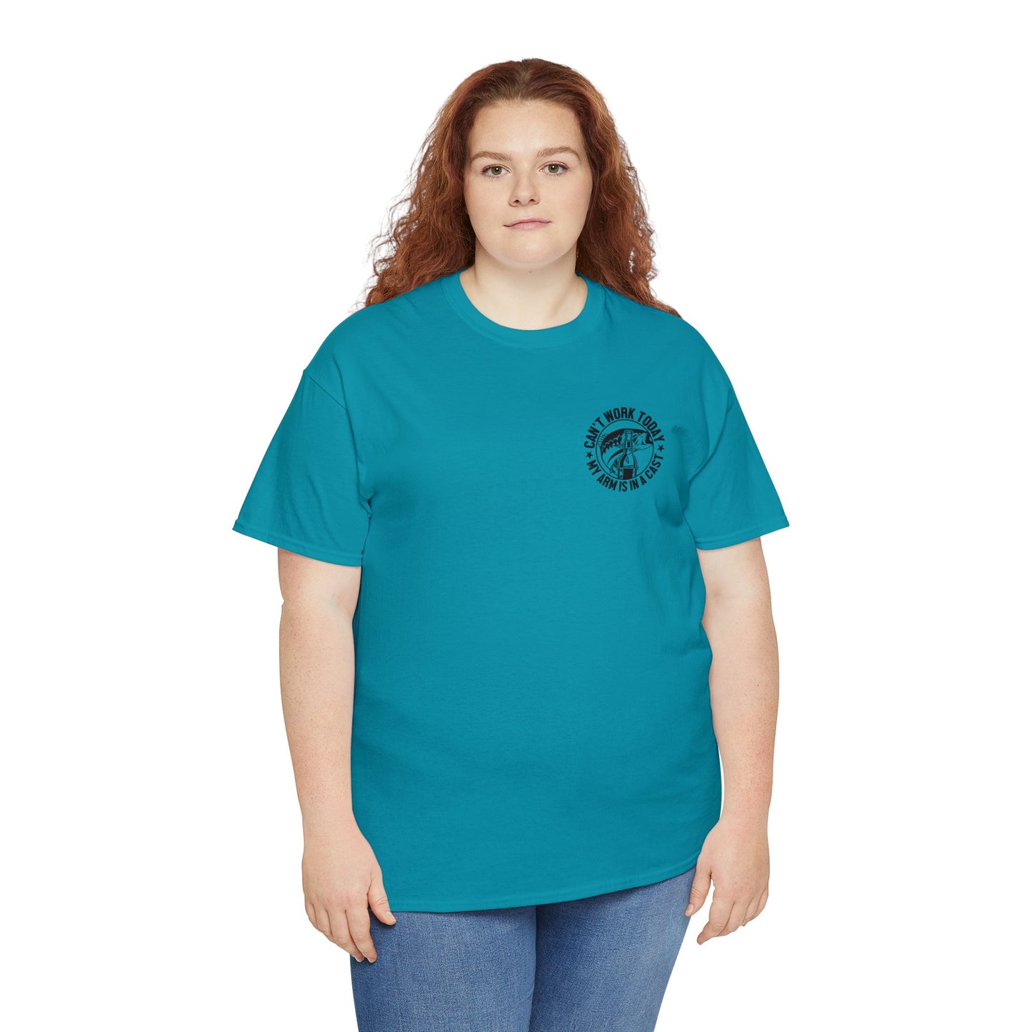 Cant Work Today My Arm Is In A Cast Unisex Heavy Cotton Tee