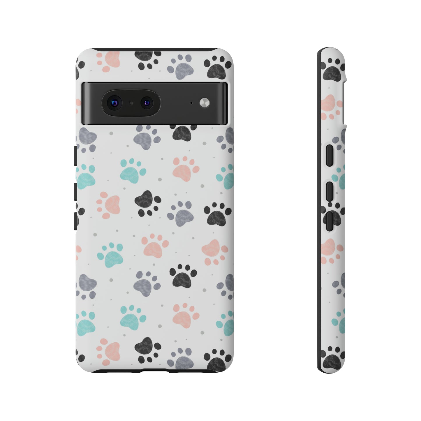 Pretty Pastel Paw Prints Tough Phone Cases