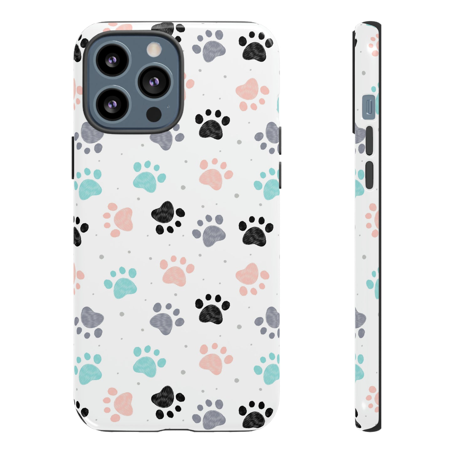 Pretty Pastel Paw Prints Tough Phone Cases