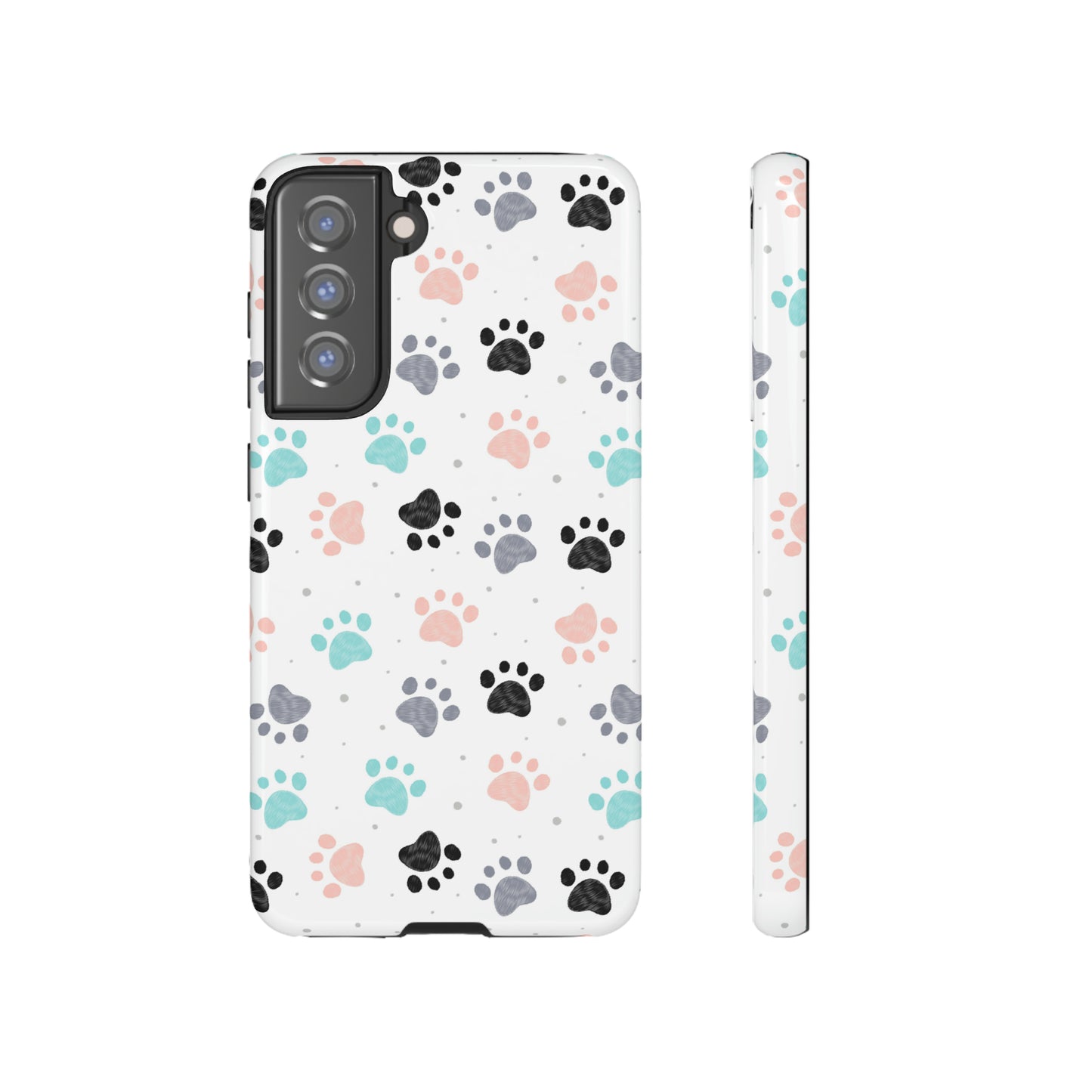 Pretty Pastel Paw Prints Tough Phone Cases