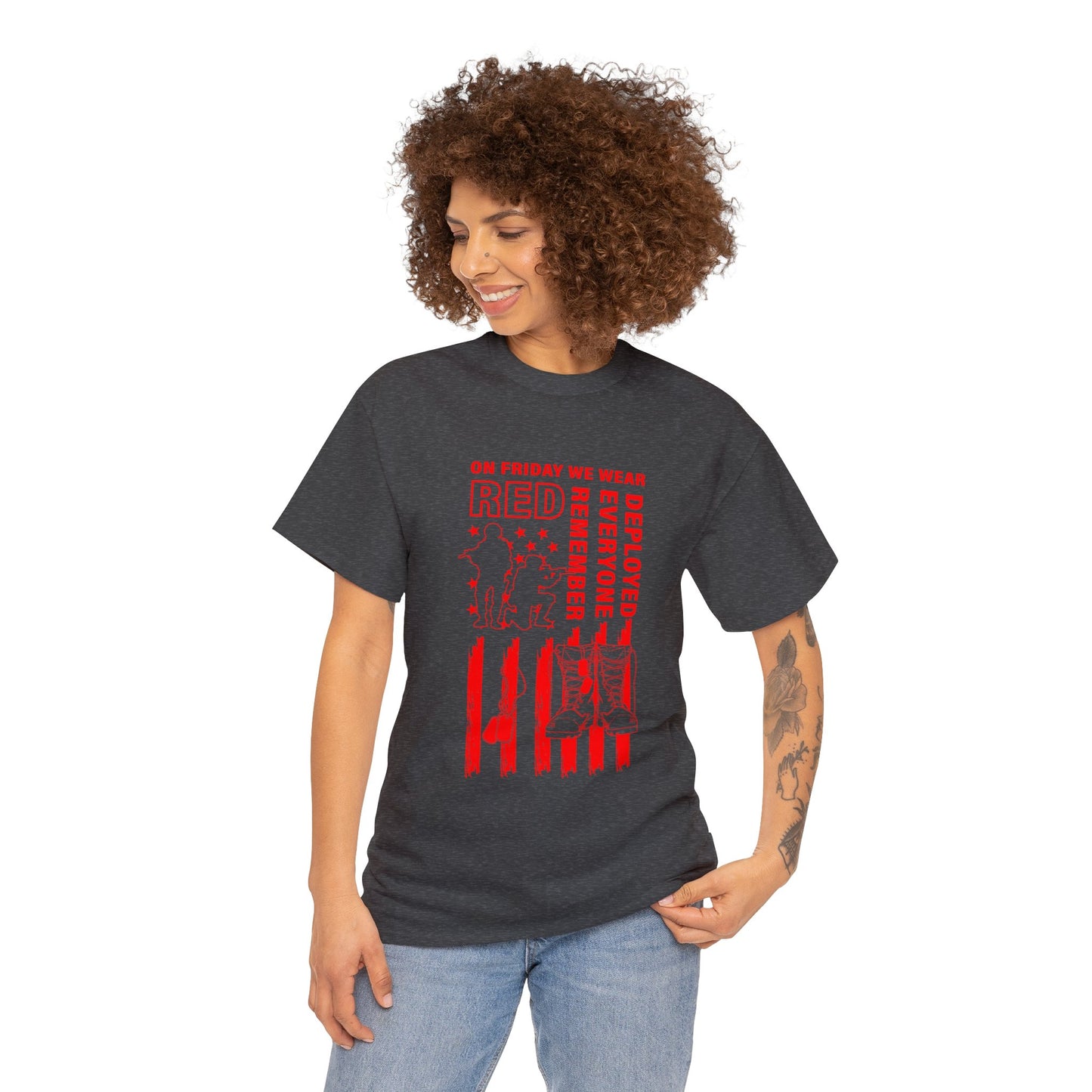 I Wear R.E.D. on Fridays Unisex Heavy Cotton Tee