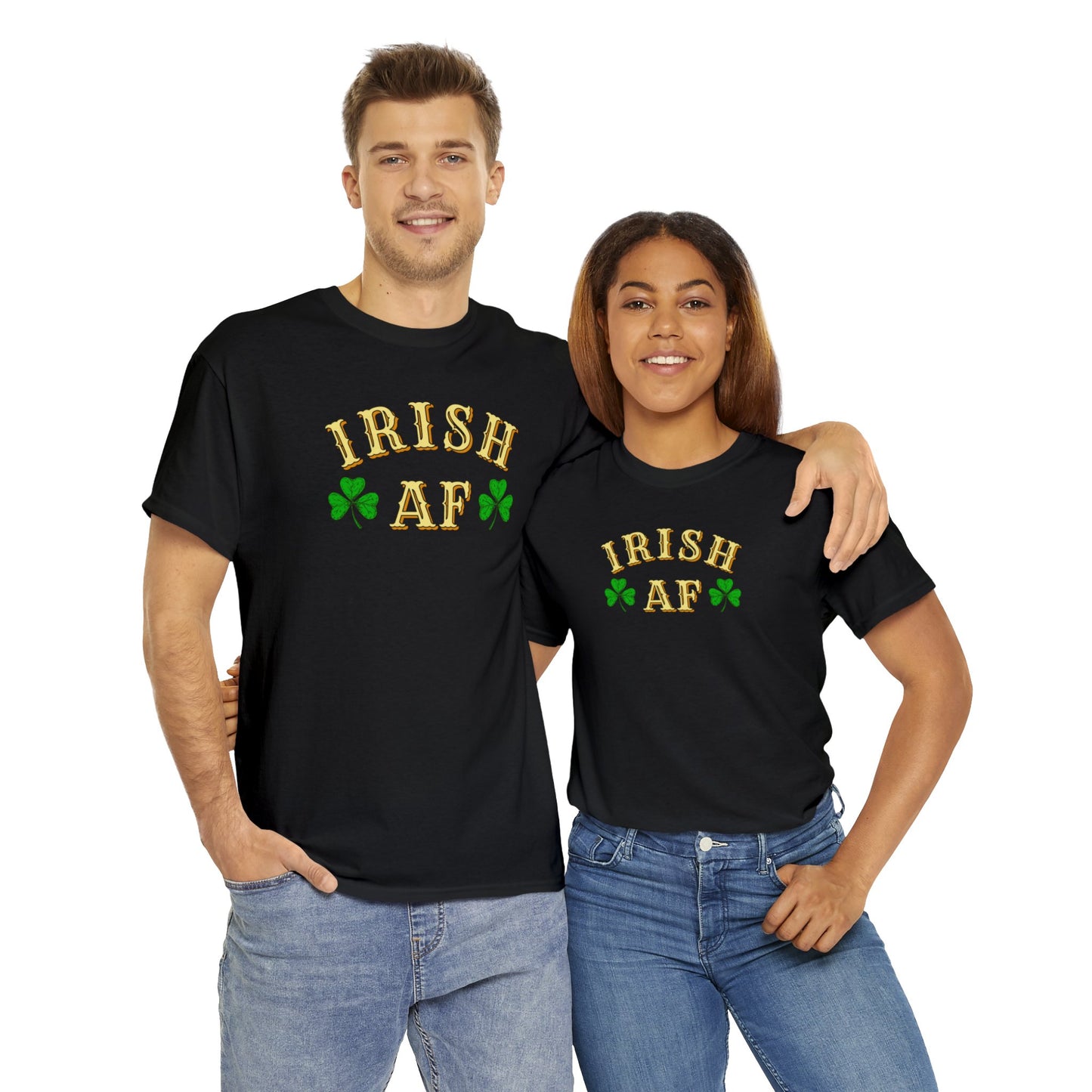 Irish AF St Patricks Day Unisex Heavy Cotton Tee