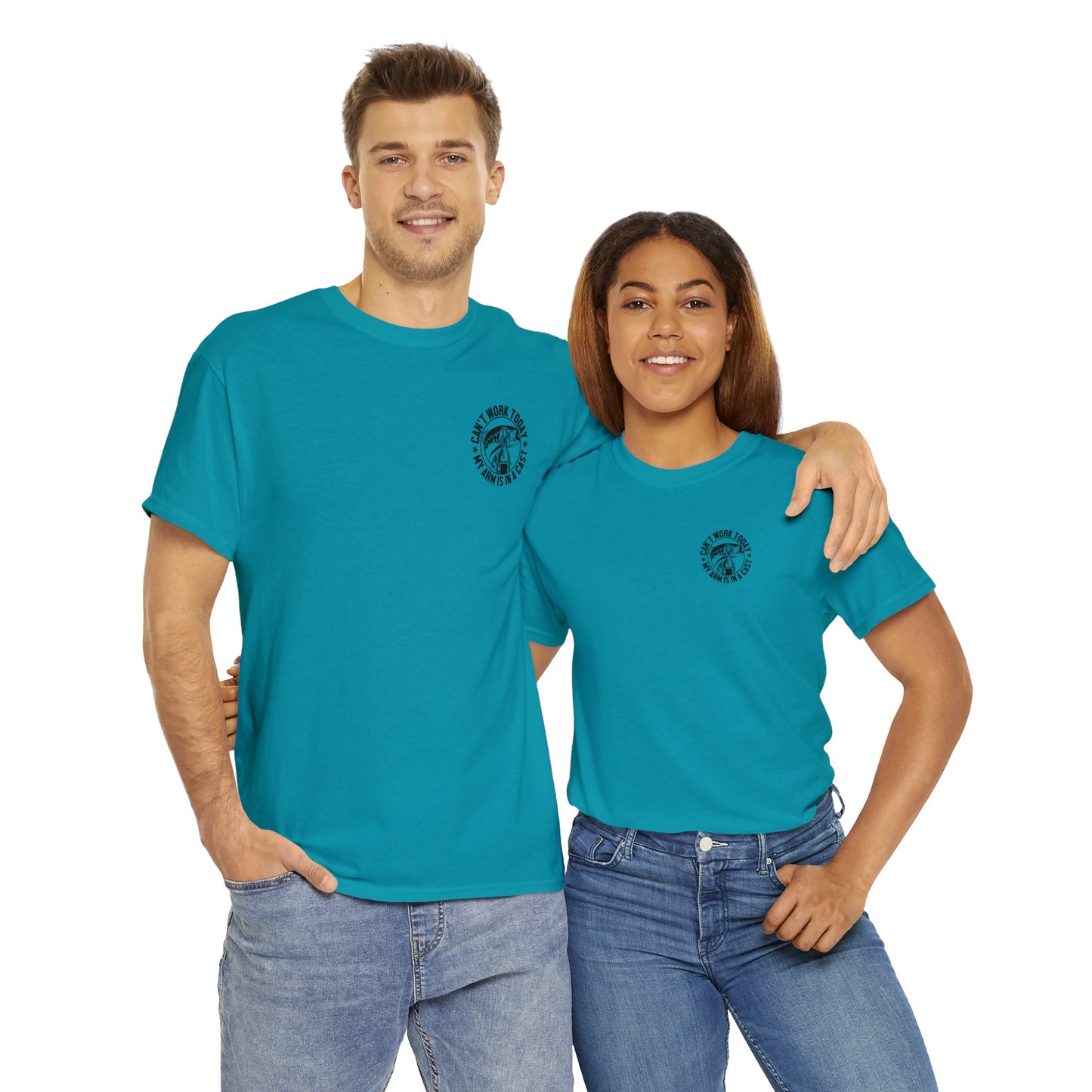 Cant Work Today My Arm Is In A Cast Unisex Heavy Cotton Tee