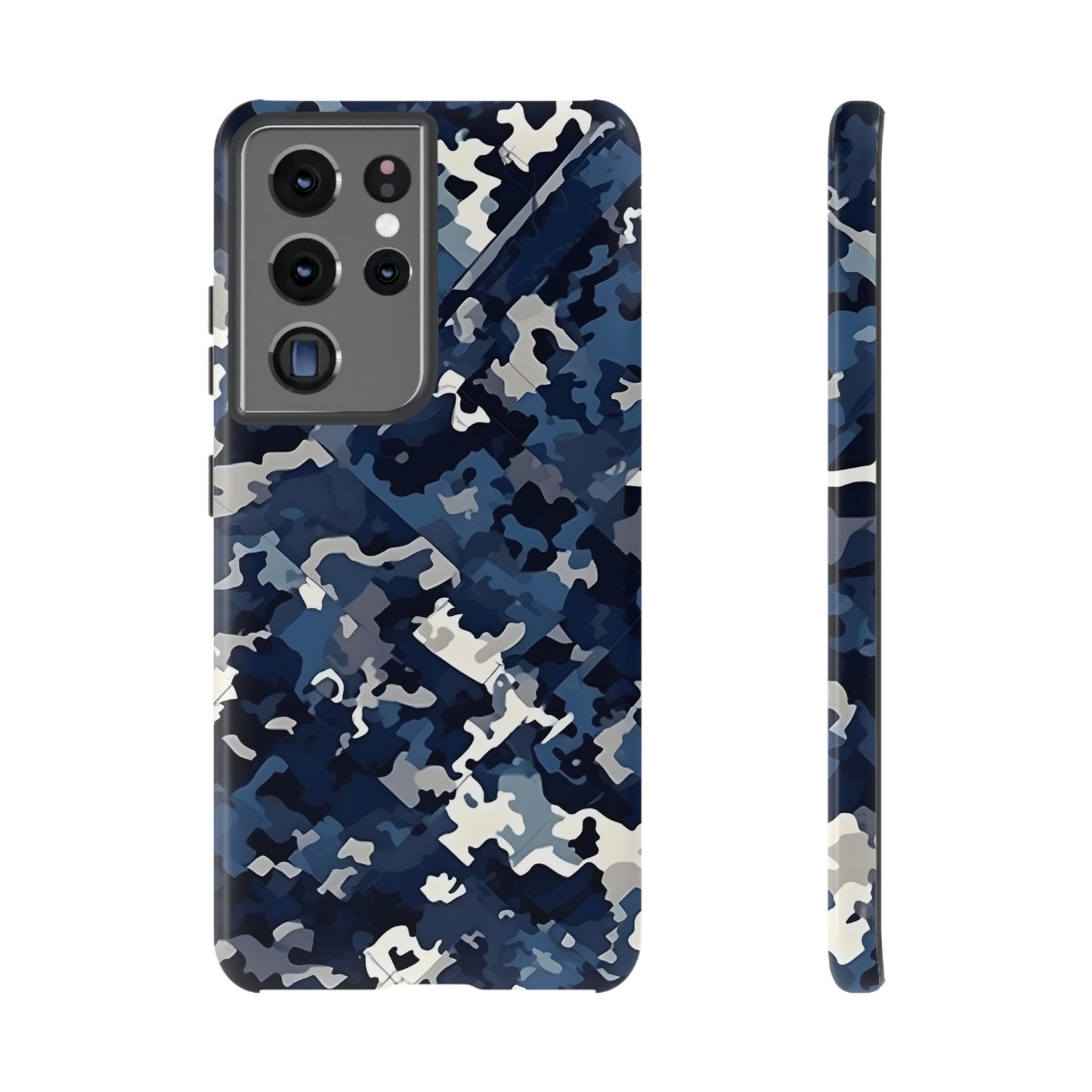 Blue Camo Inspired Tough Phone Cases