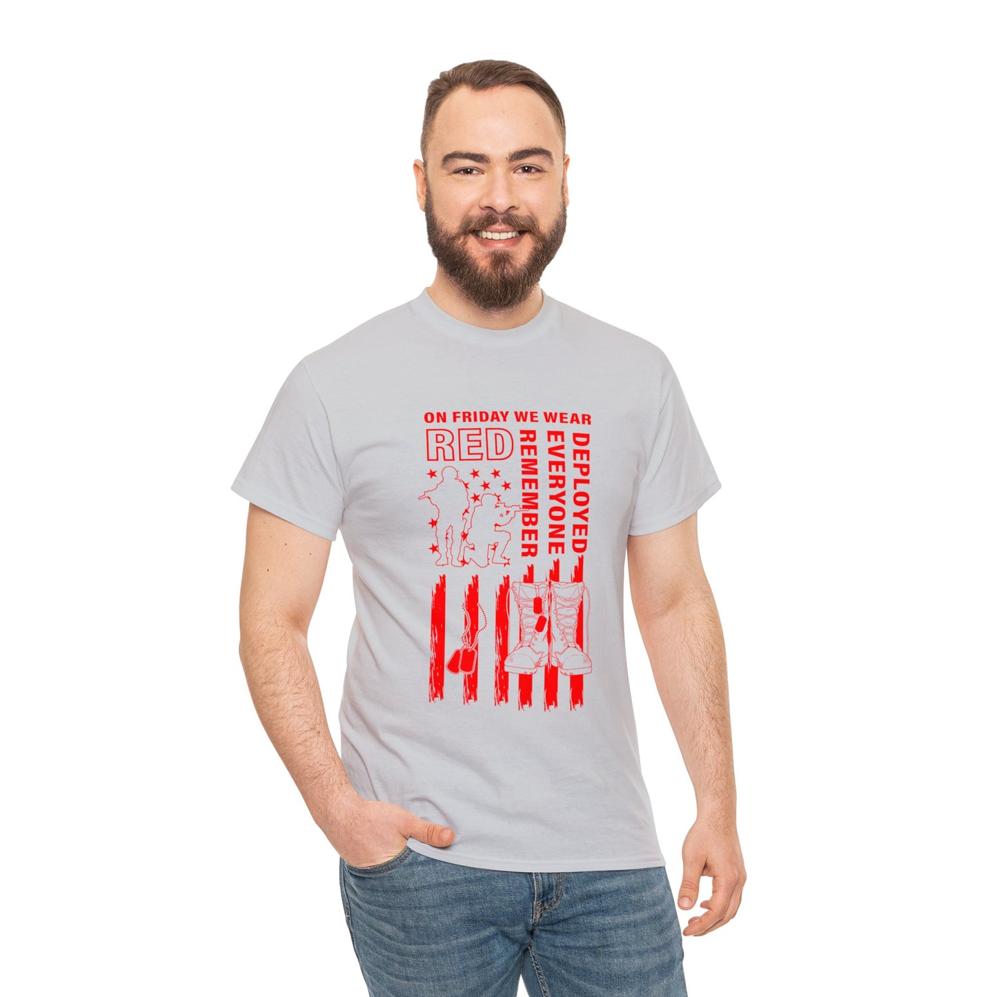I Wear R.E.D. on Fridays Unisex Heavy Cotton Tee