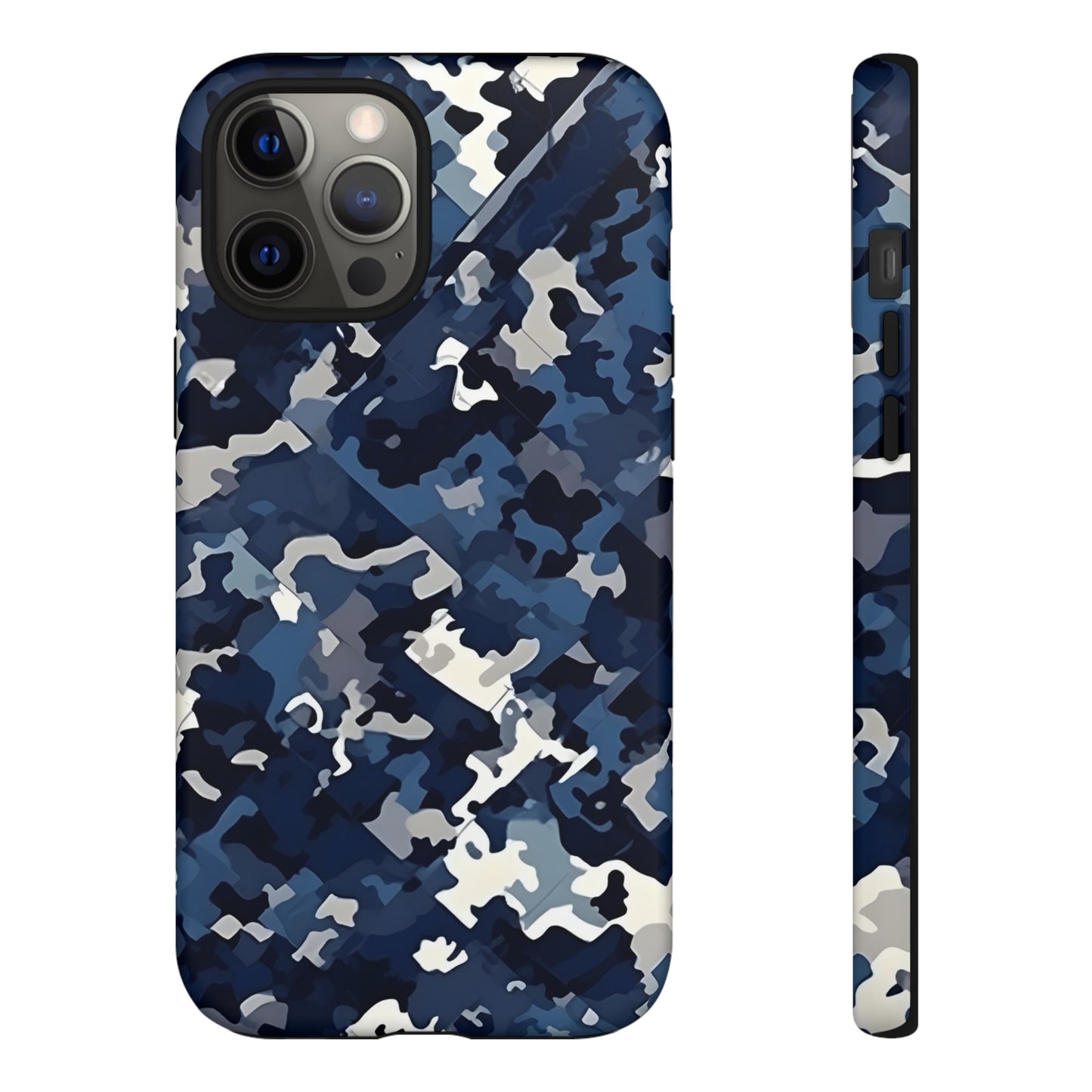 Blue Camo Inspired Tough Phone Cases