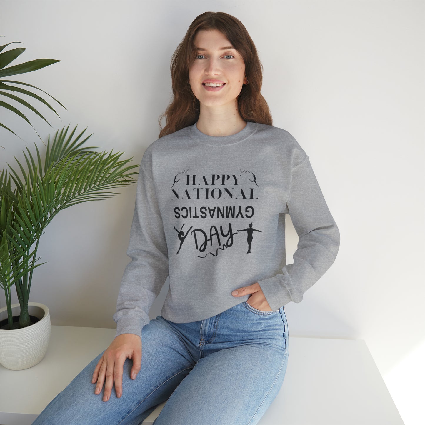 Happy National Gymnastics Day Unisex Heavy Blend™ Crewneck Sweatshirt