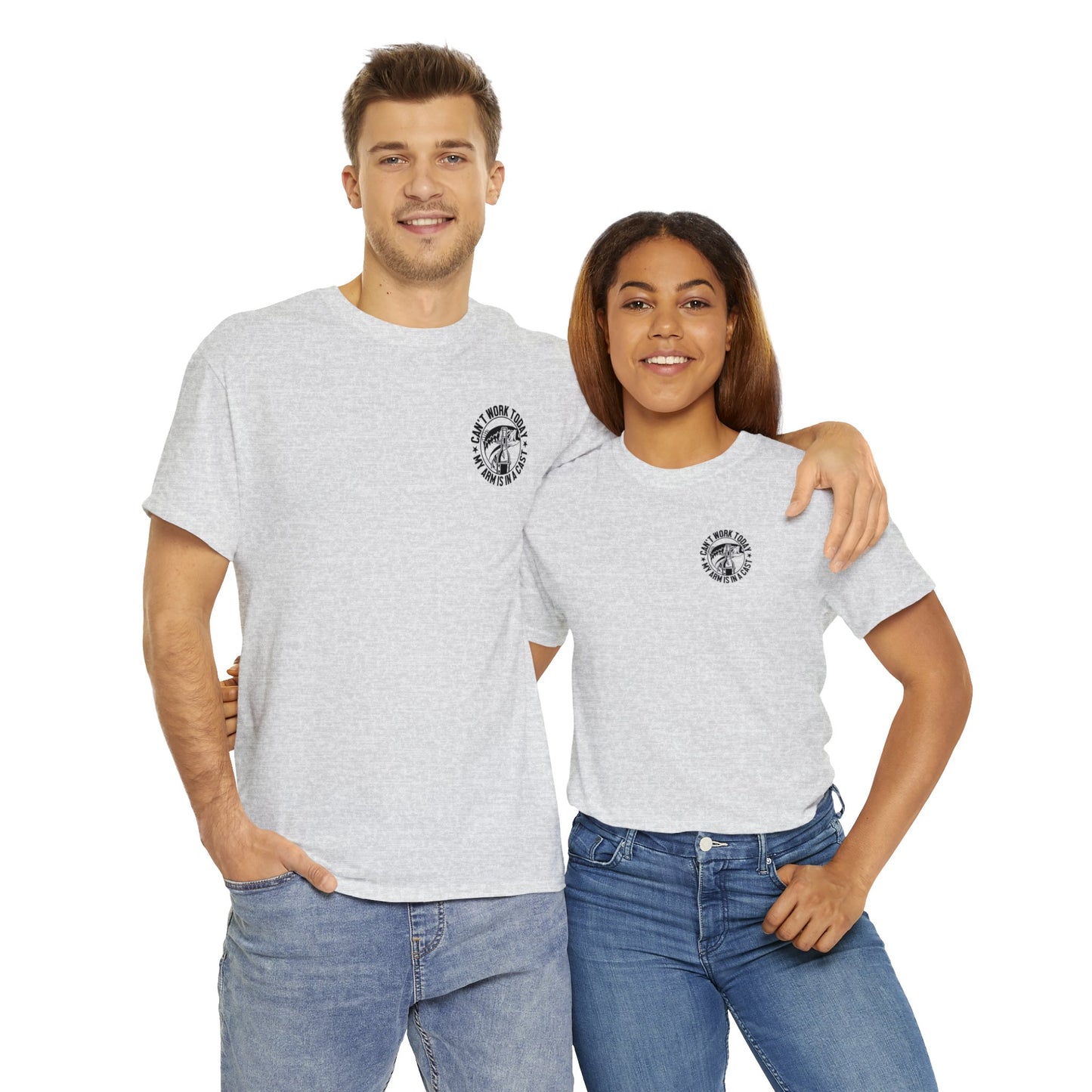 Cant Work Today My Arm Is In A Cast Unisex Heavy Cotton Tee