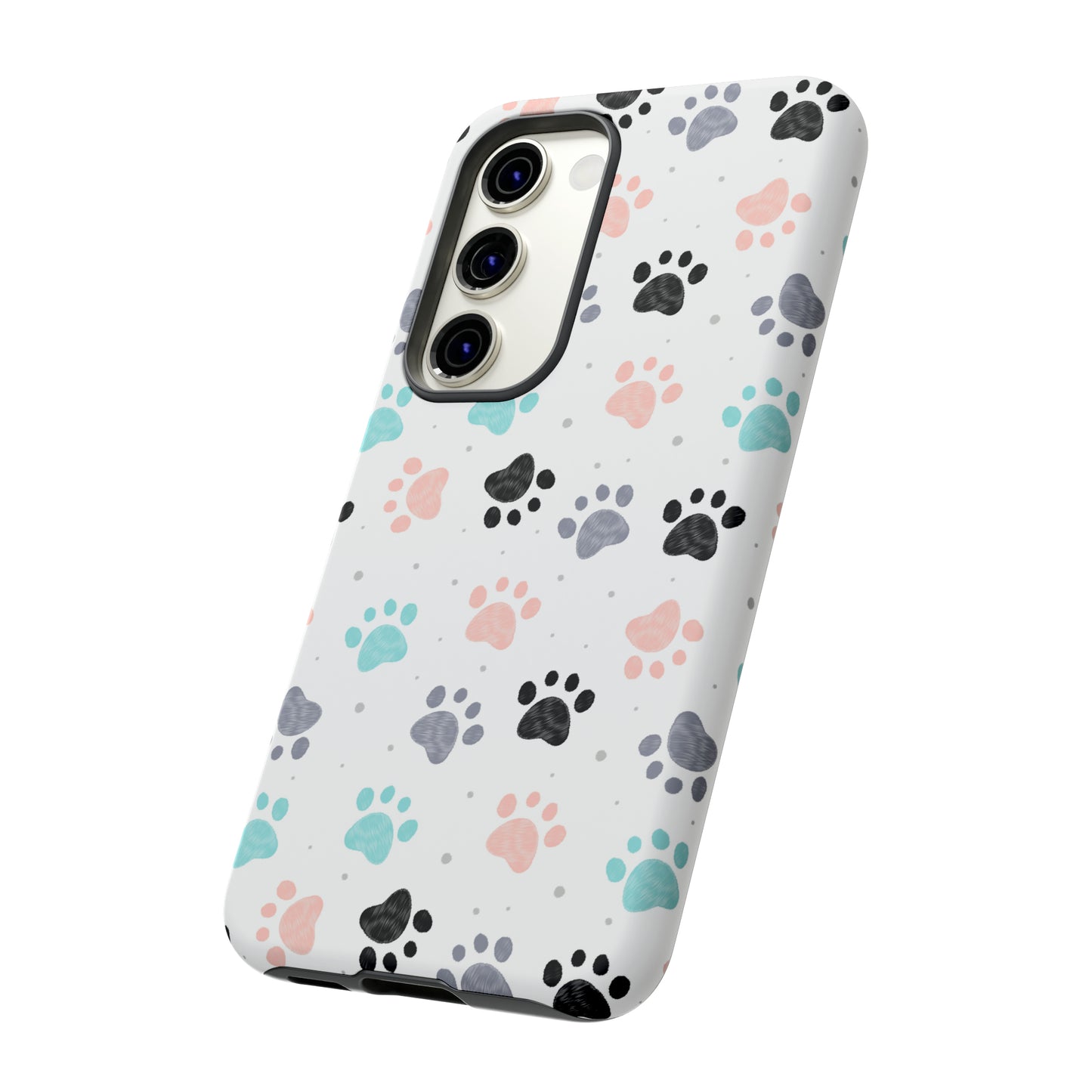 Pretty Pastel Paw Prints Tough Phone Cases
