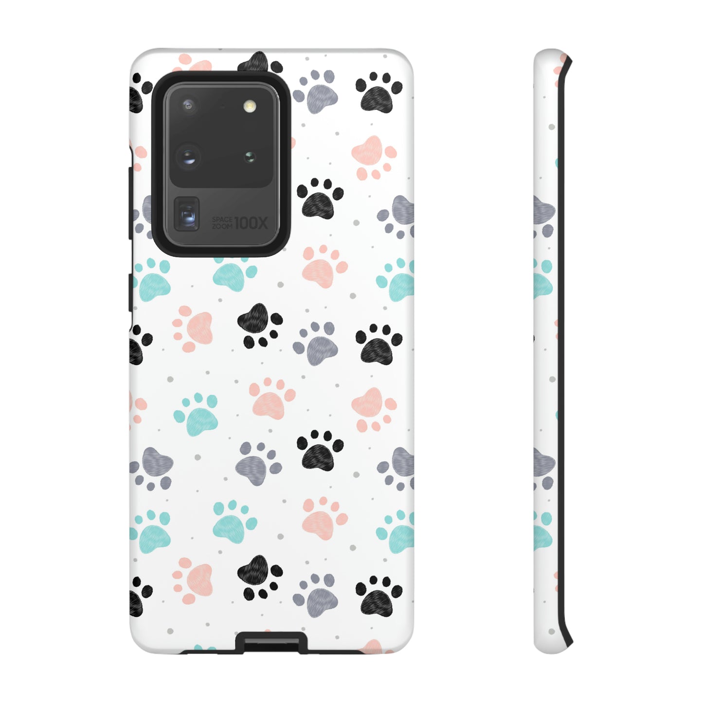 Pretty Pastel Paw Prints Tough Phone Cases