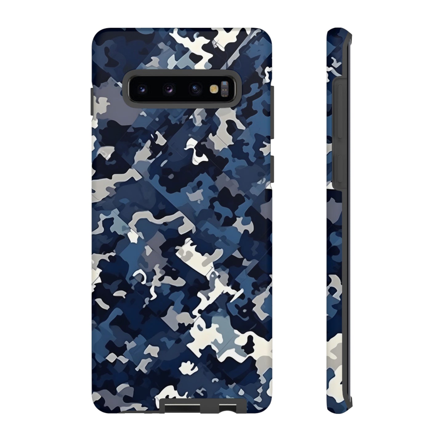 Blue Camo Inspired Tough Phone Cases