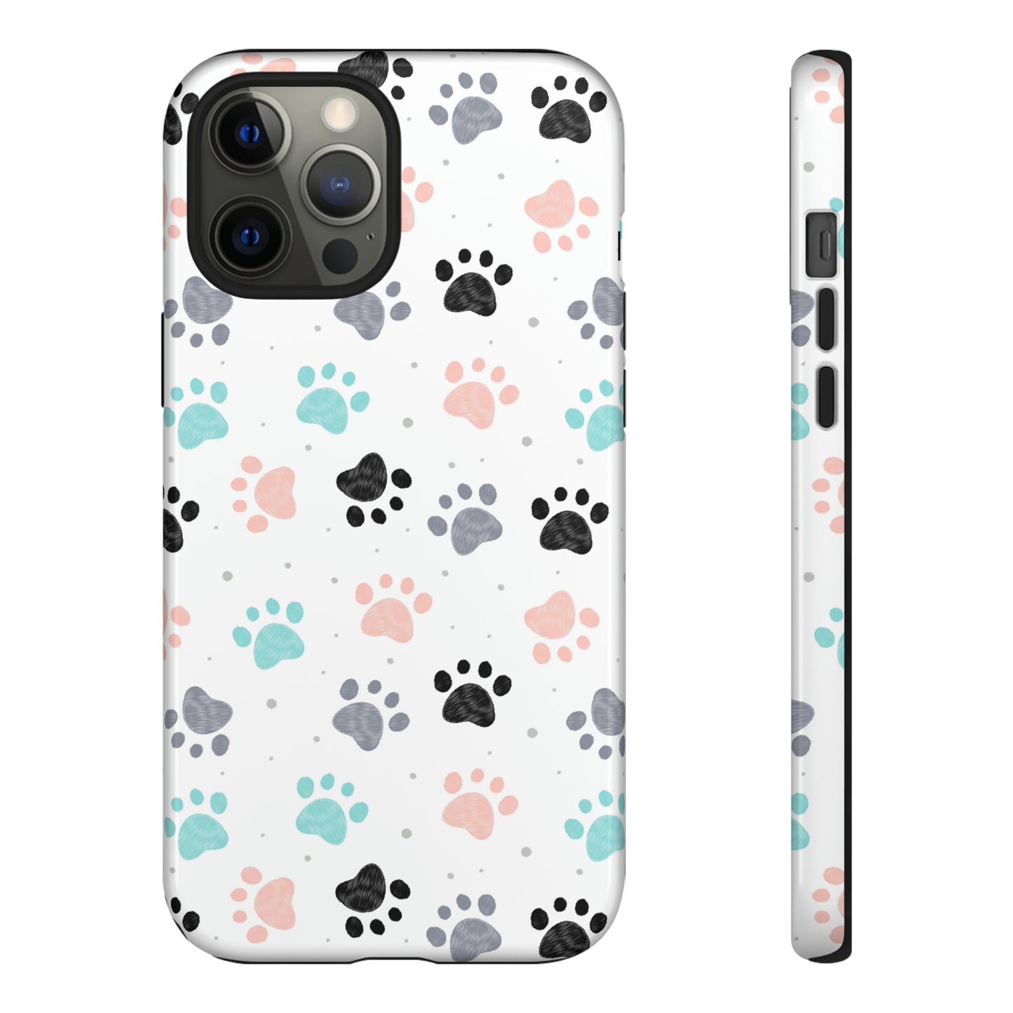 Pretty Pastel Paw Prints Tough Phone Cases