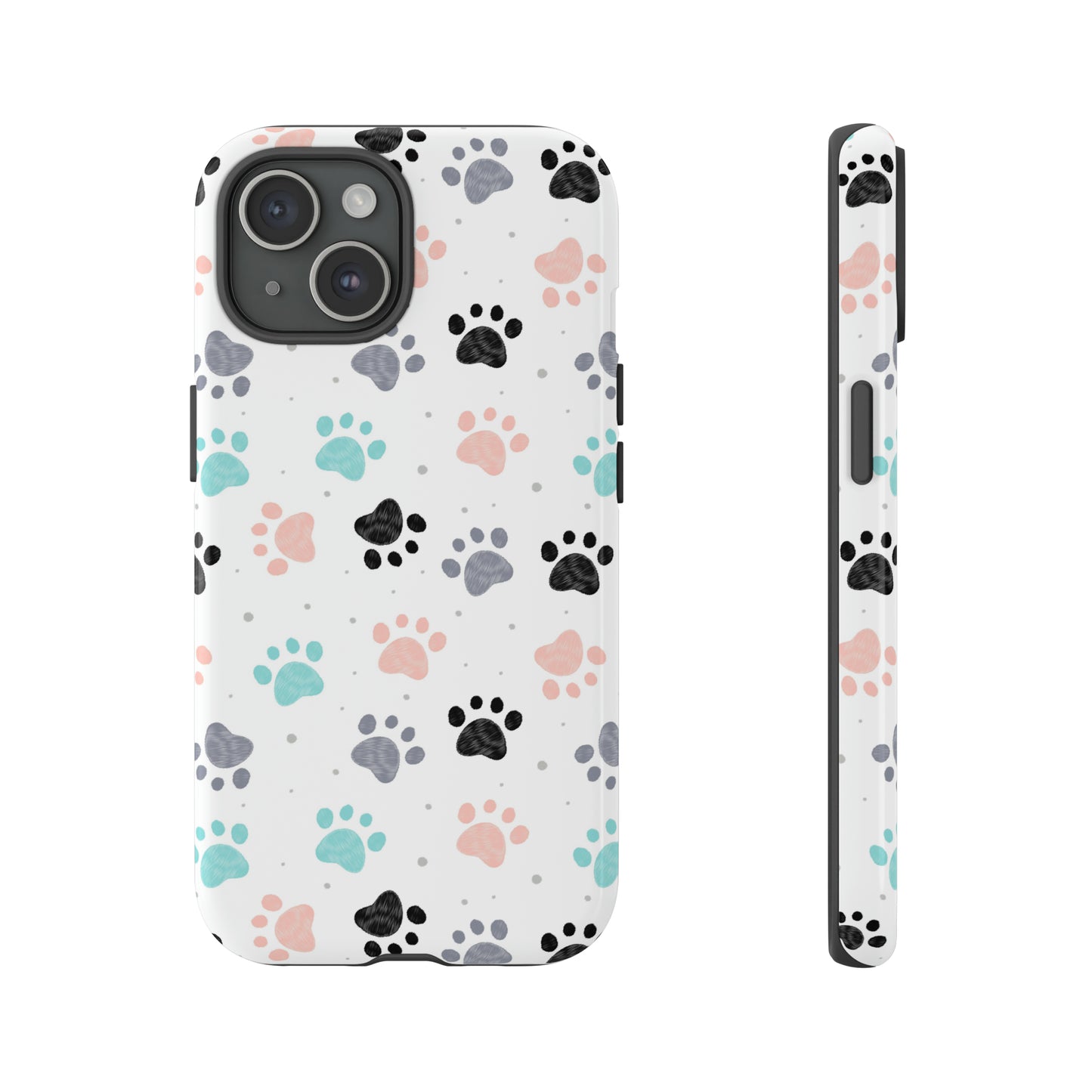 Pretty Pastel Paw Prints Tough Phone Cases