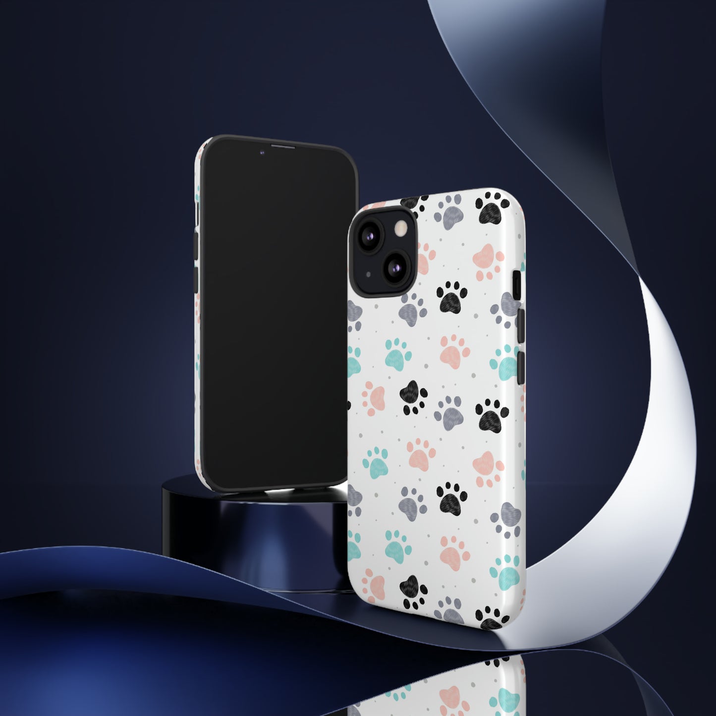 Pretty Pastel Paw Prints Tough Phone Cases