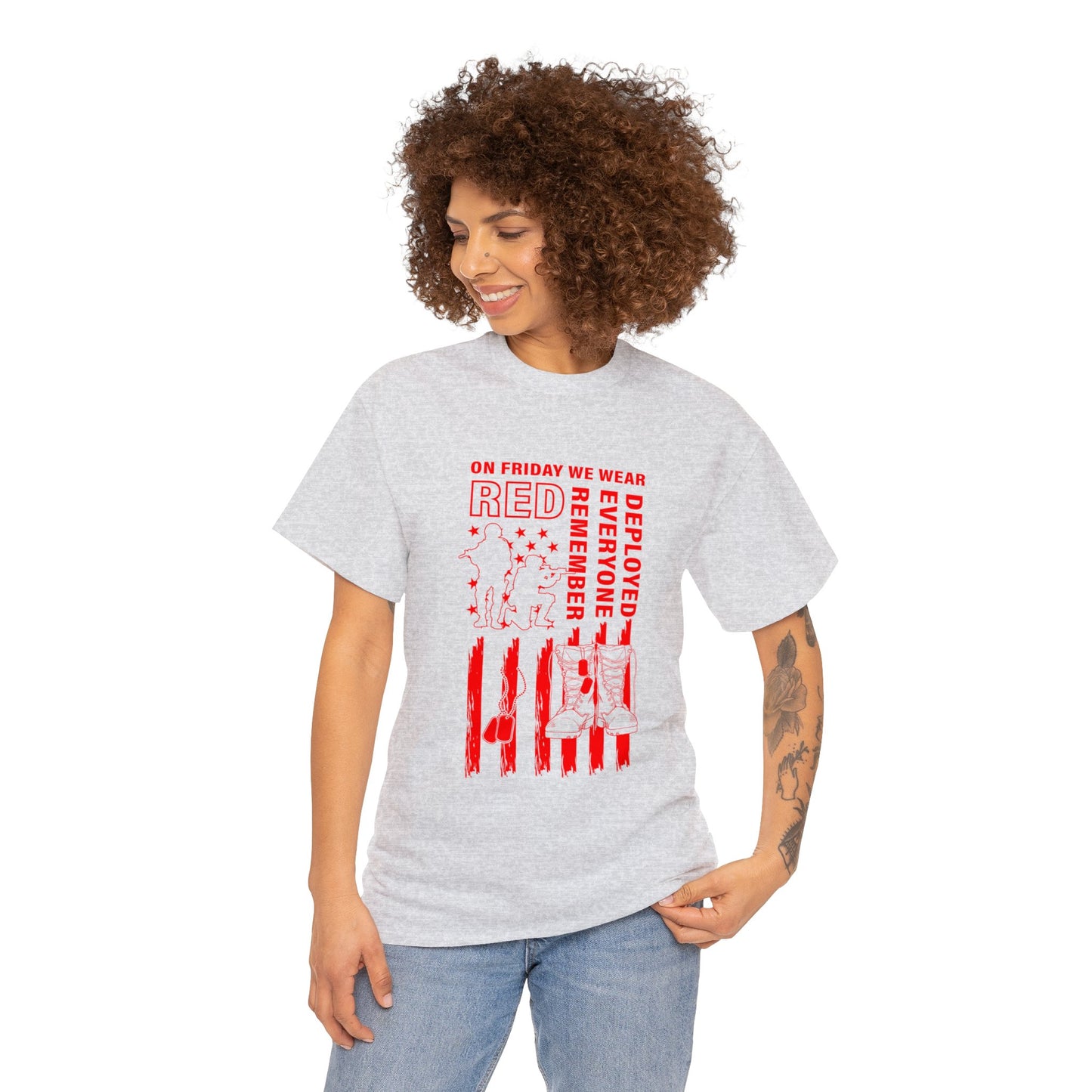 I Wear R.E.D. on Fridays Unisex Heavy Cotton Tee