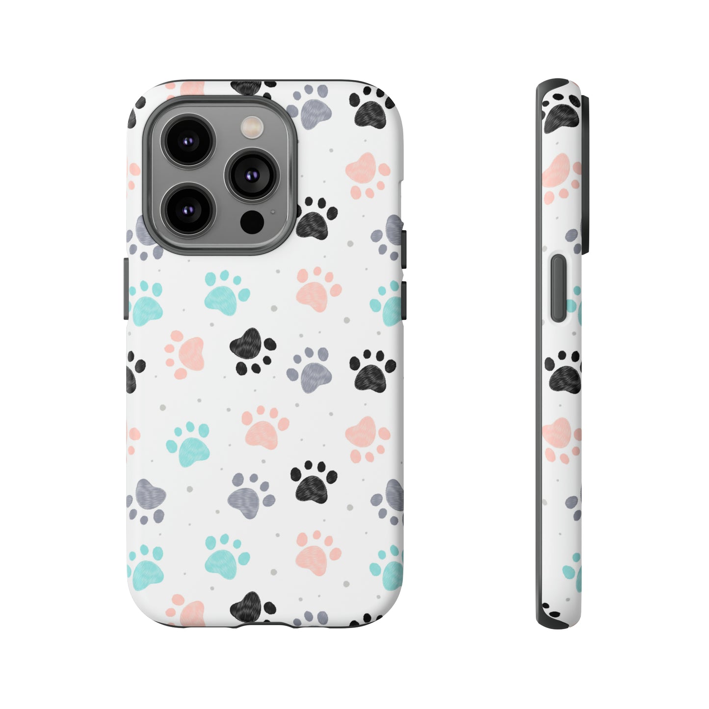 Pretty Pastel Paw Prints Tough Phone Cases