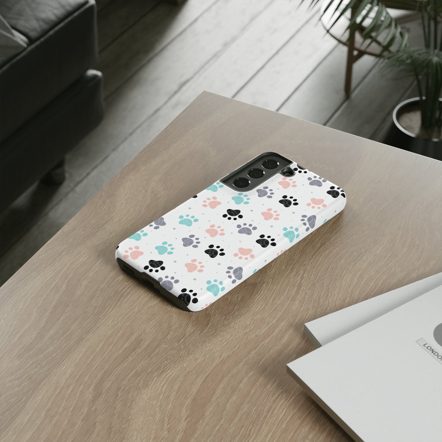 Pretty Pastel Paw Prints Tough Phone Cases