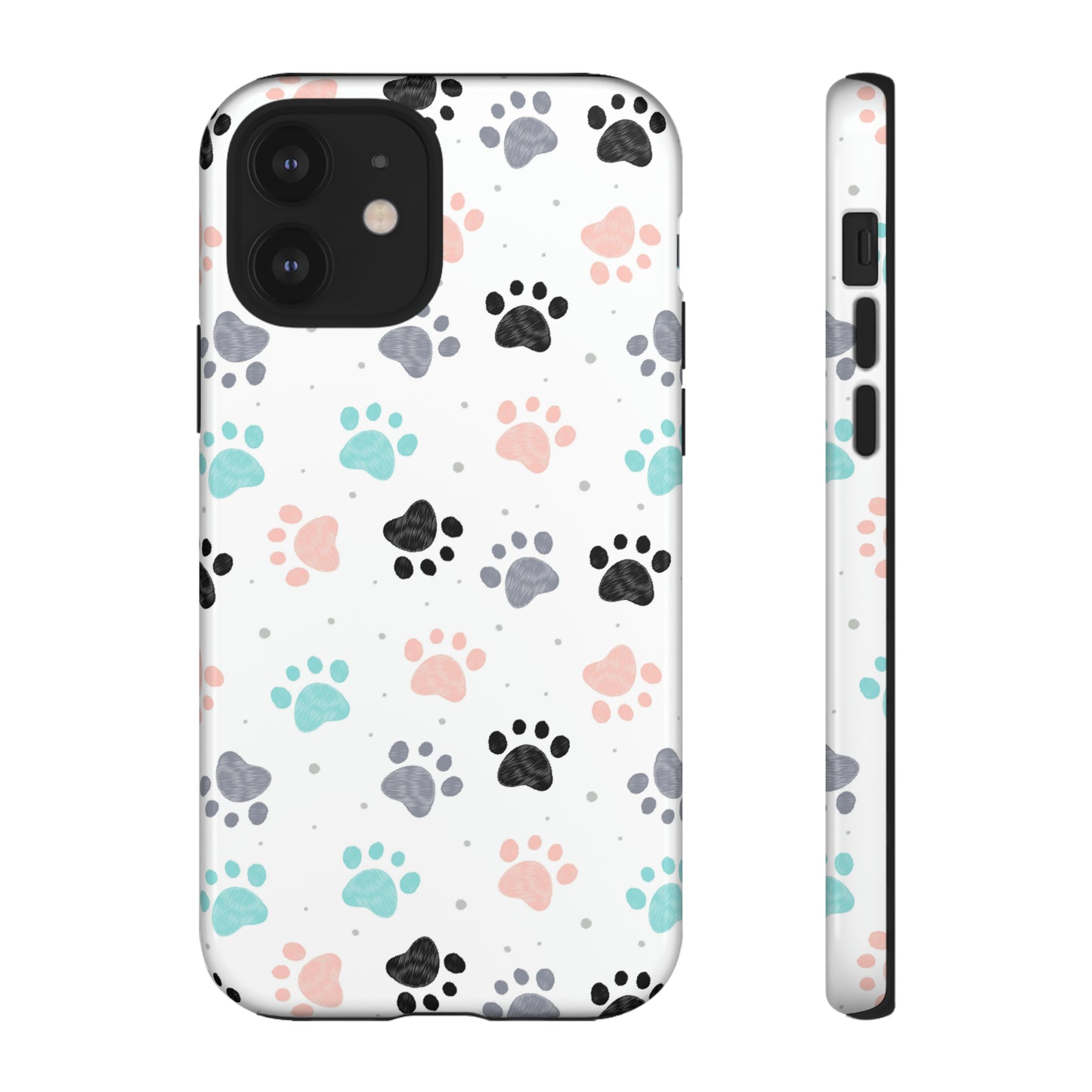 Pretty Pastel Paw Prints Tough Phone Cases
