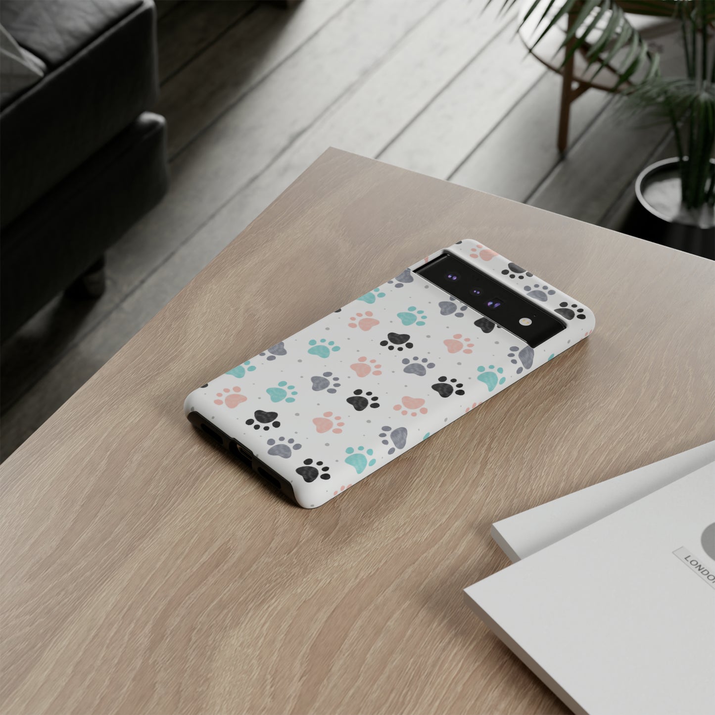 Pretty Pastel Paw Prints Tough Phone Cases