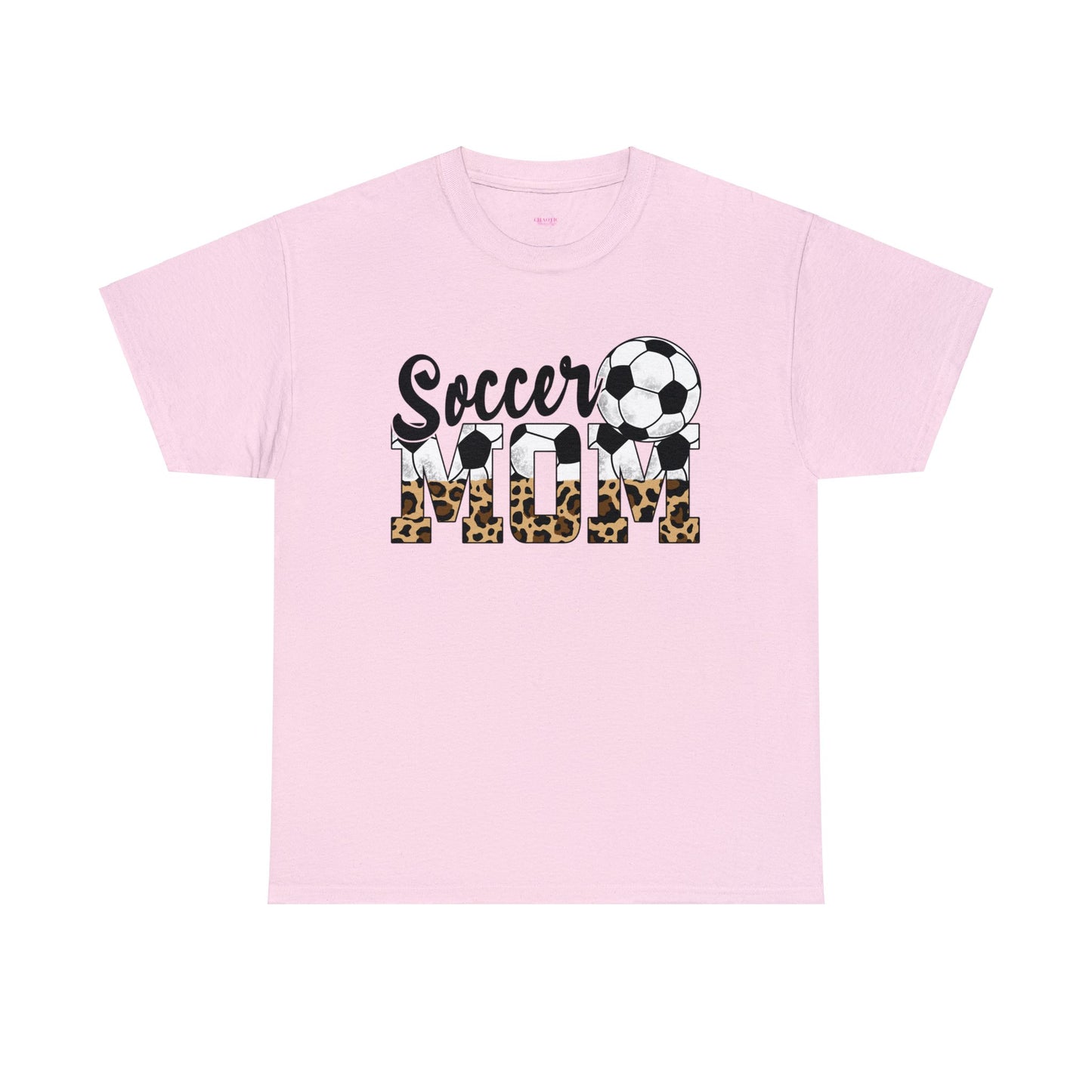 Soccer MOM Leopard print Unisex Heavy Cotton Tee