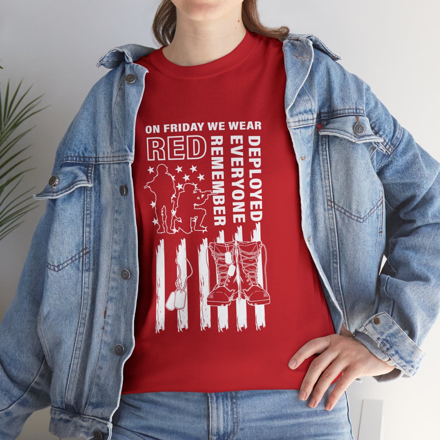 I Wear R.E.D. on Fridays Unisex Heavy Cotton Tee