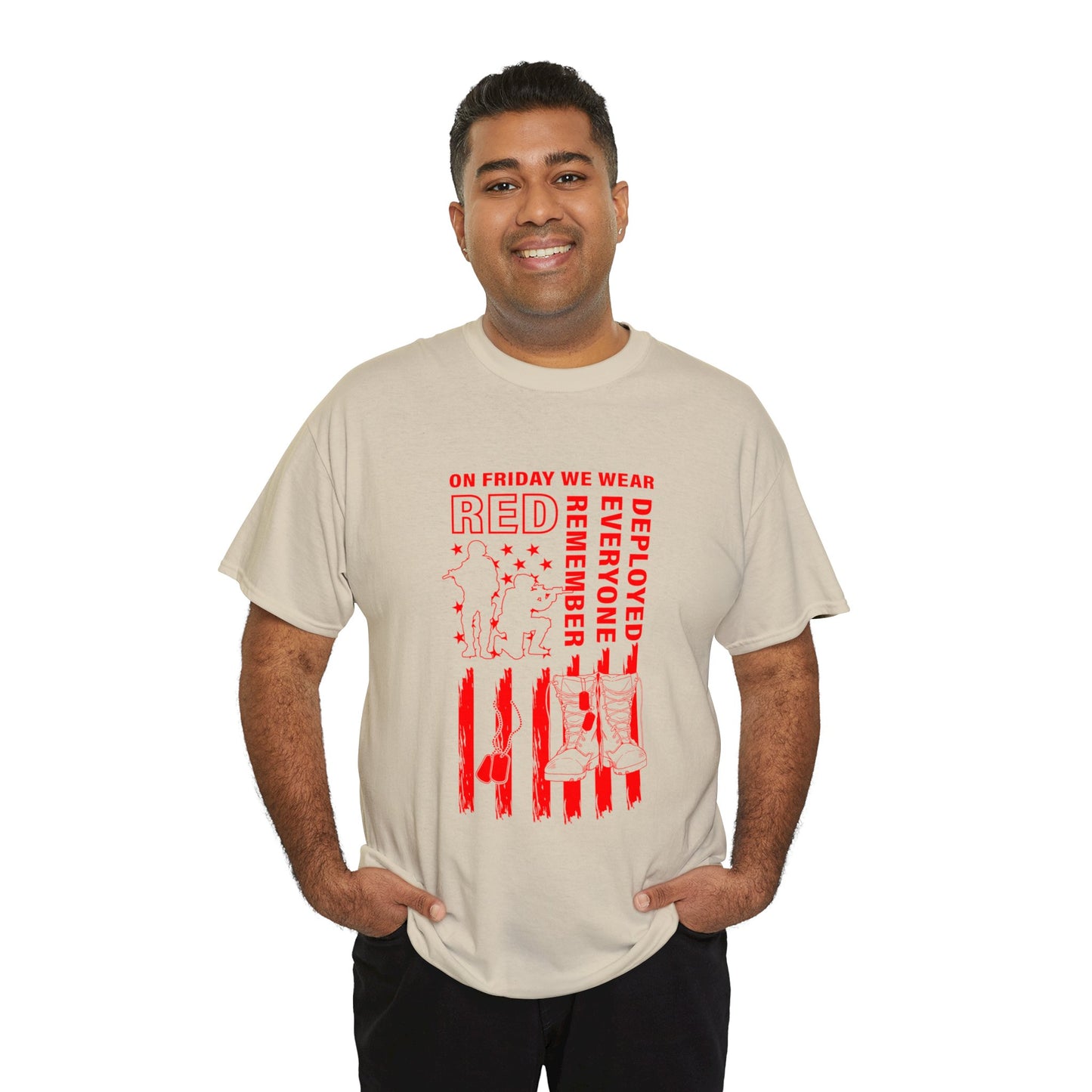 I Wear R.E.D. on Fridays Unisex Heavy Cotton Tee