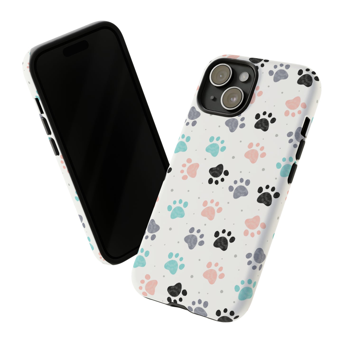 Pretty Pastel Paw Prints Tough Phone Cases