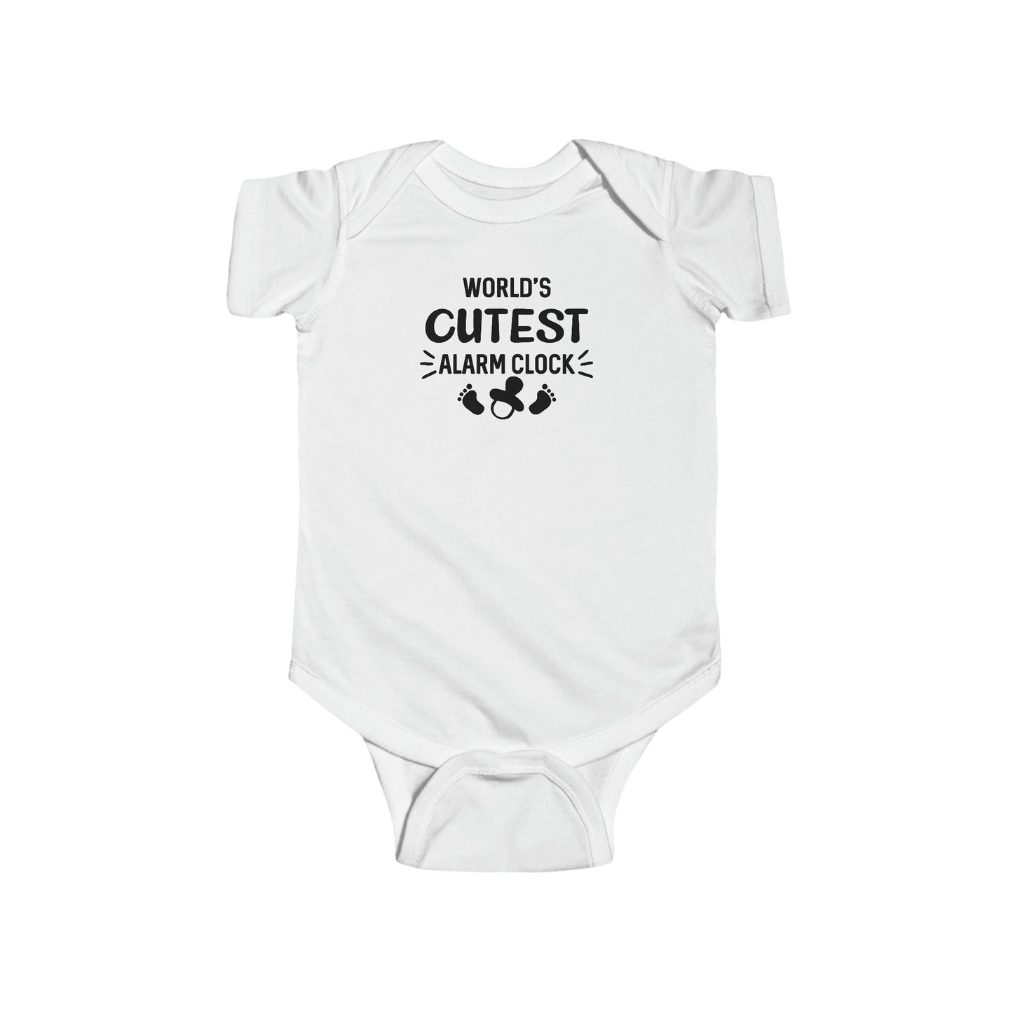 Worlds Cutest Alarm Clock Infant Fine Jersey Bodysuit