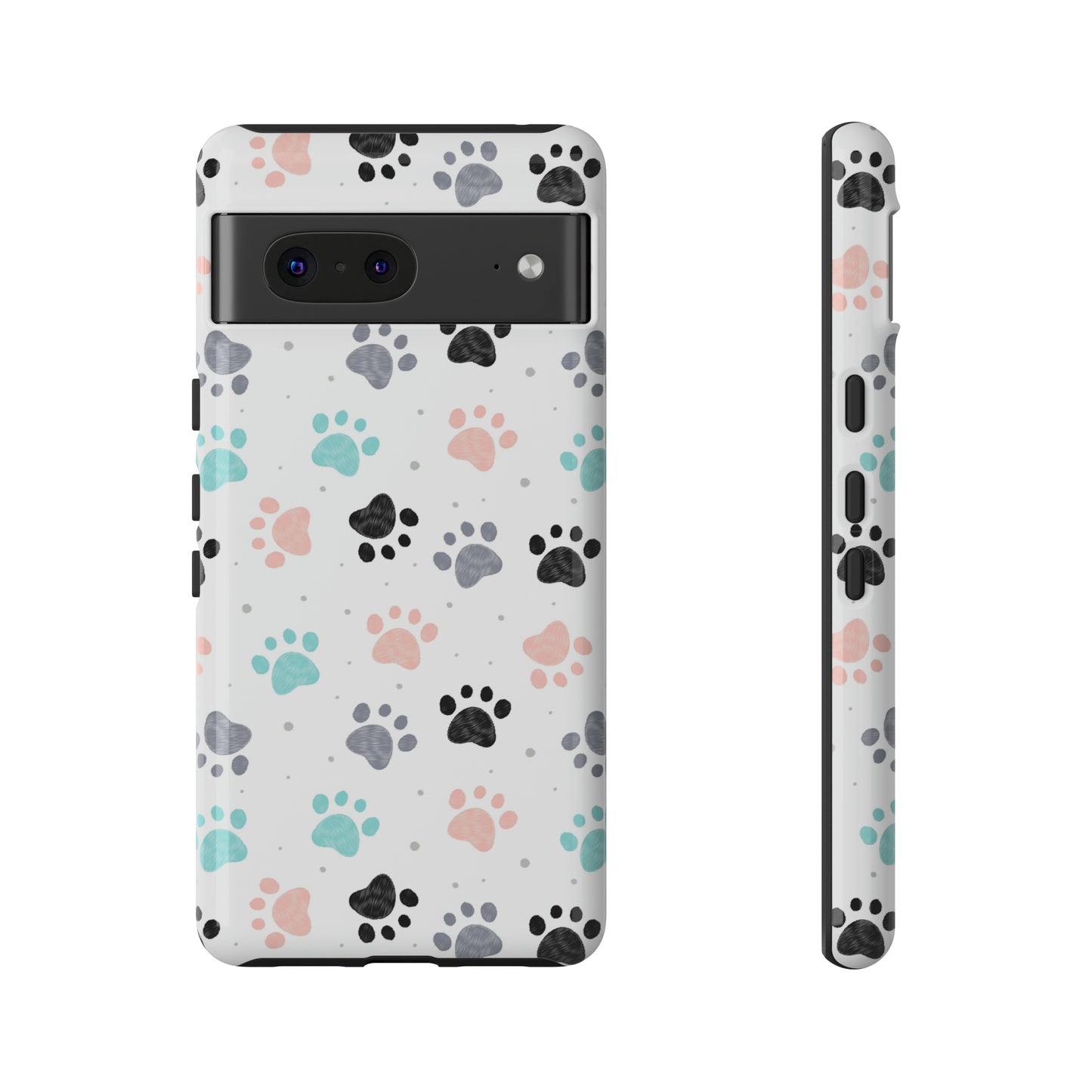Pretty Pastel Paw Prints Tough Phone Cases